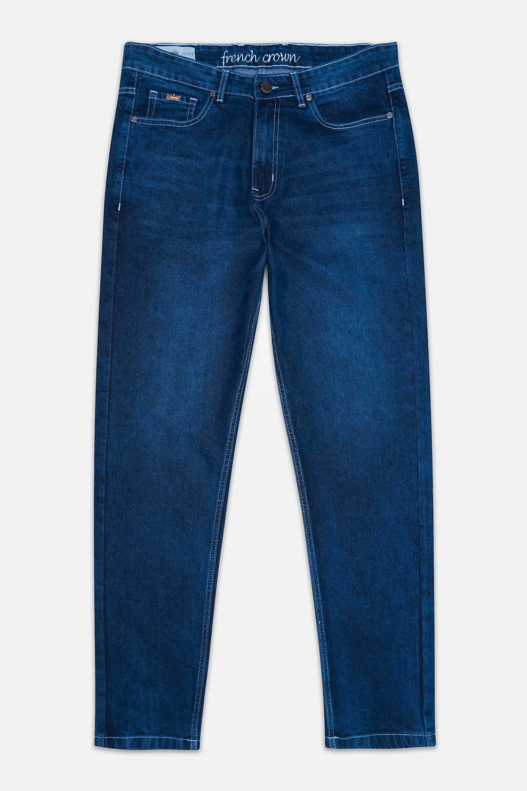 Nile Blue Whiskering Wash Denim