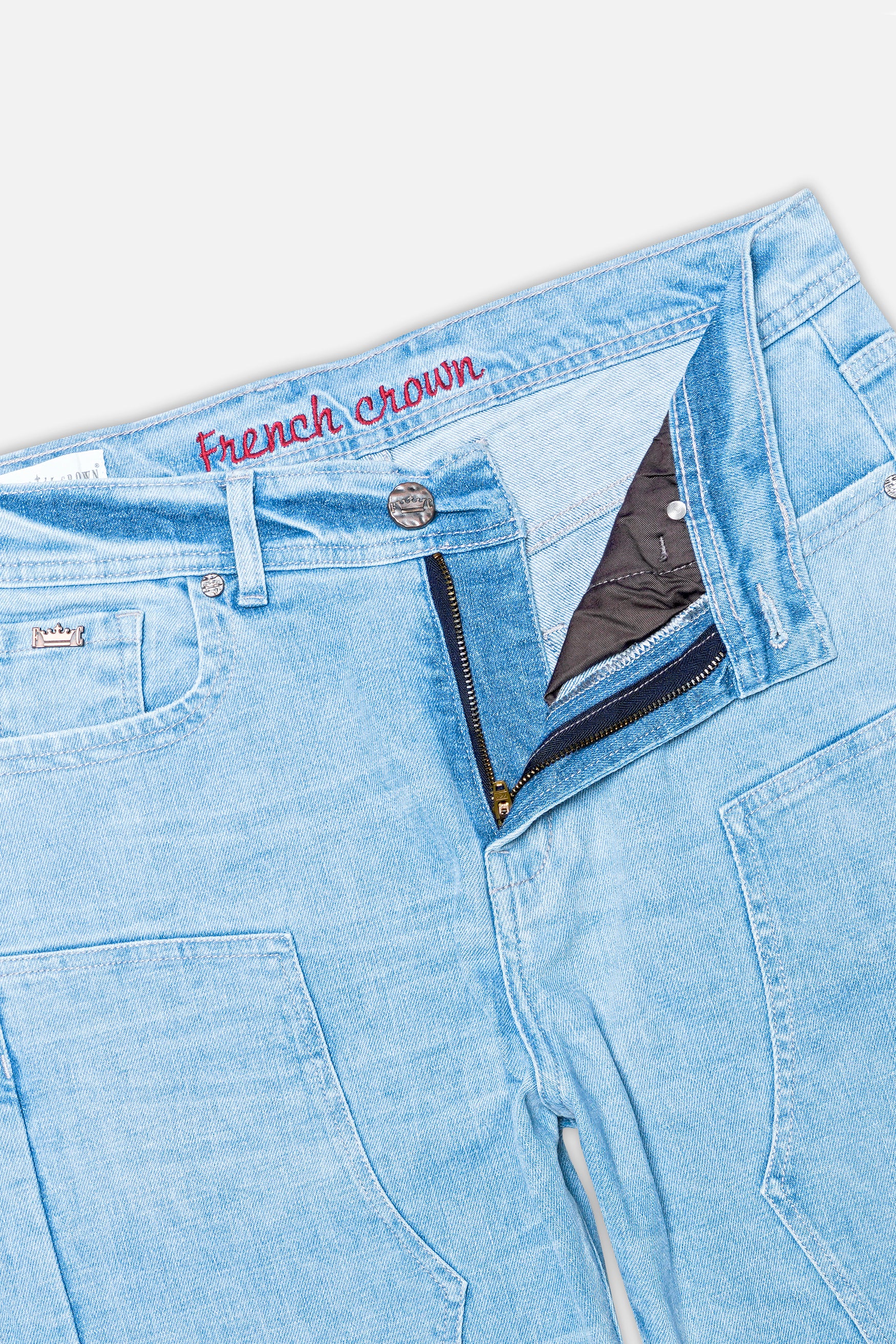 Carolina Blue Stone Wash Designer Denim