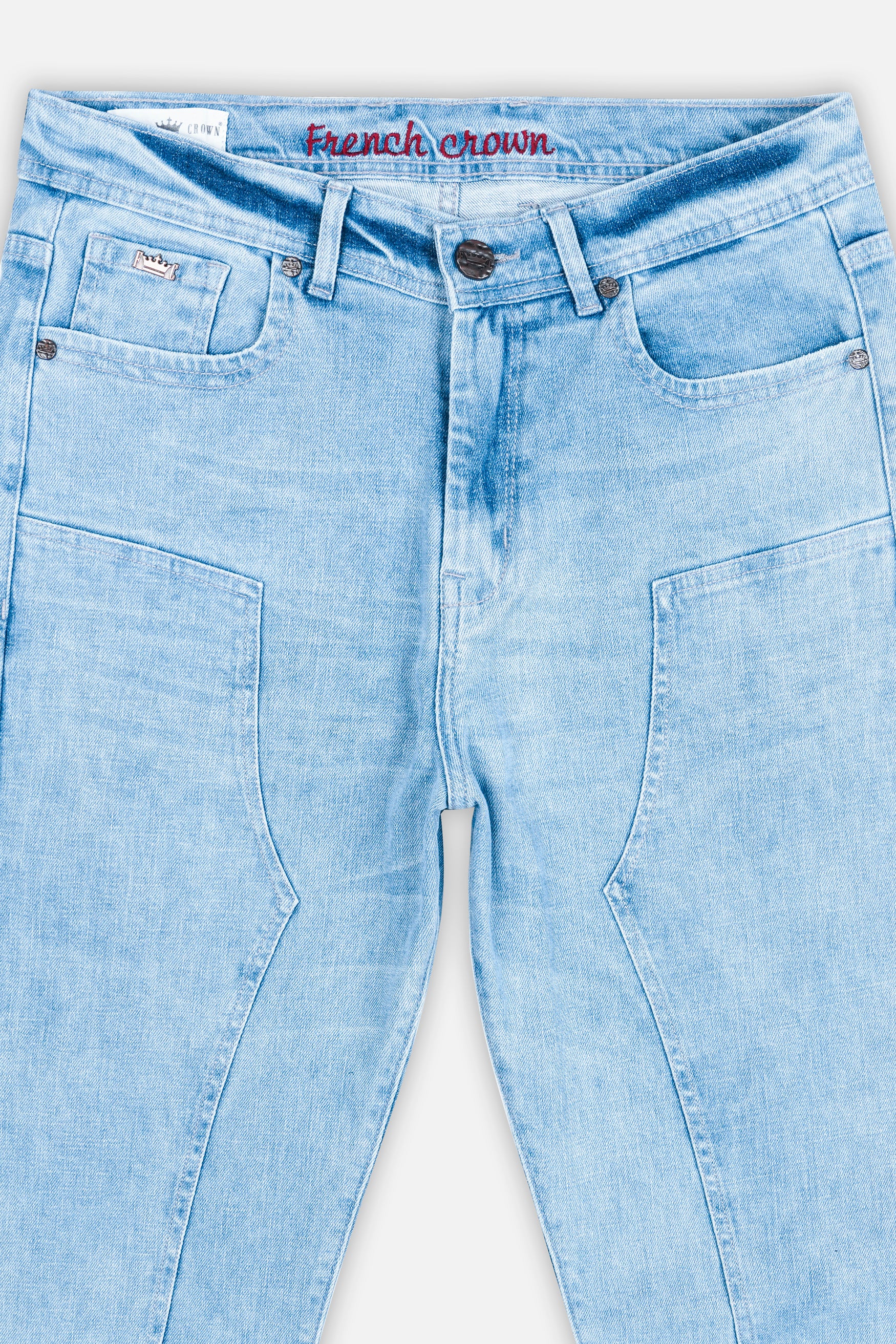 Carolina Blue Stone Wash Designer Denim