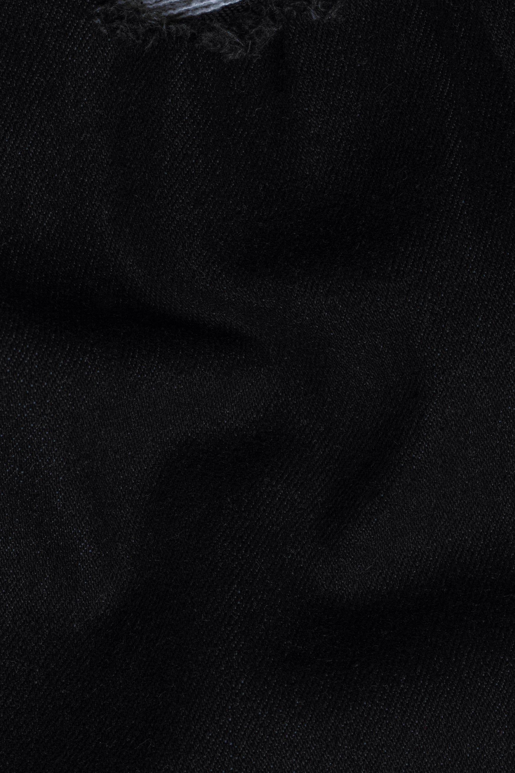 Jade Black Mildly Distressed Rinse Wash Denim