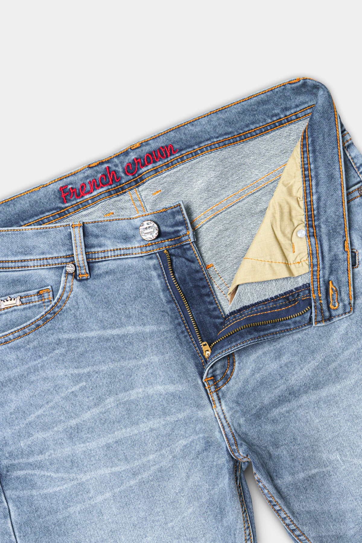 Mountain Blue Stone Wash Stretchable Denim