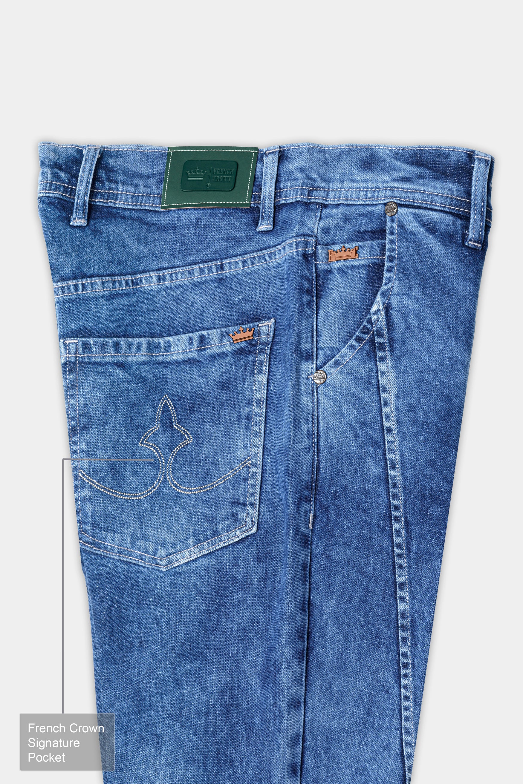 Chathams Blue Stretchable Designer Denim