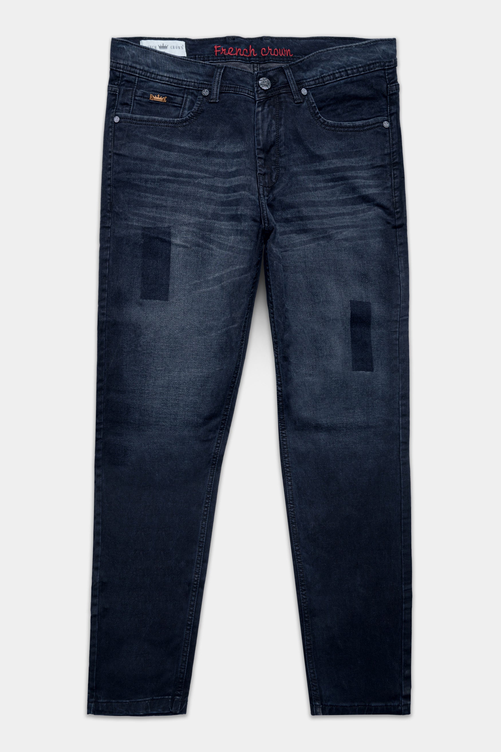 Tuna Blue Whiskering Stretchable Denim