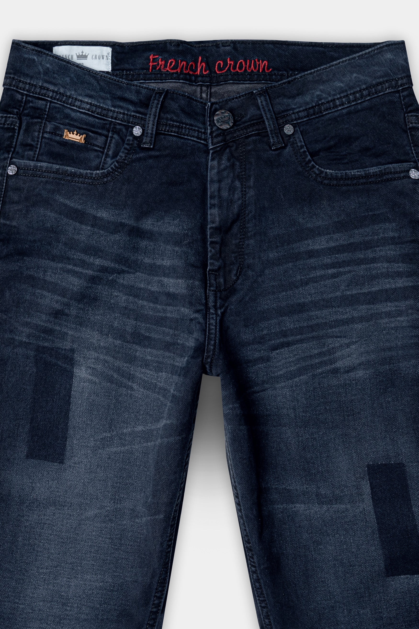 Tuna Blue Whiskering Stretchable Denim