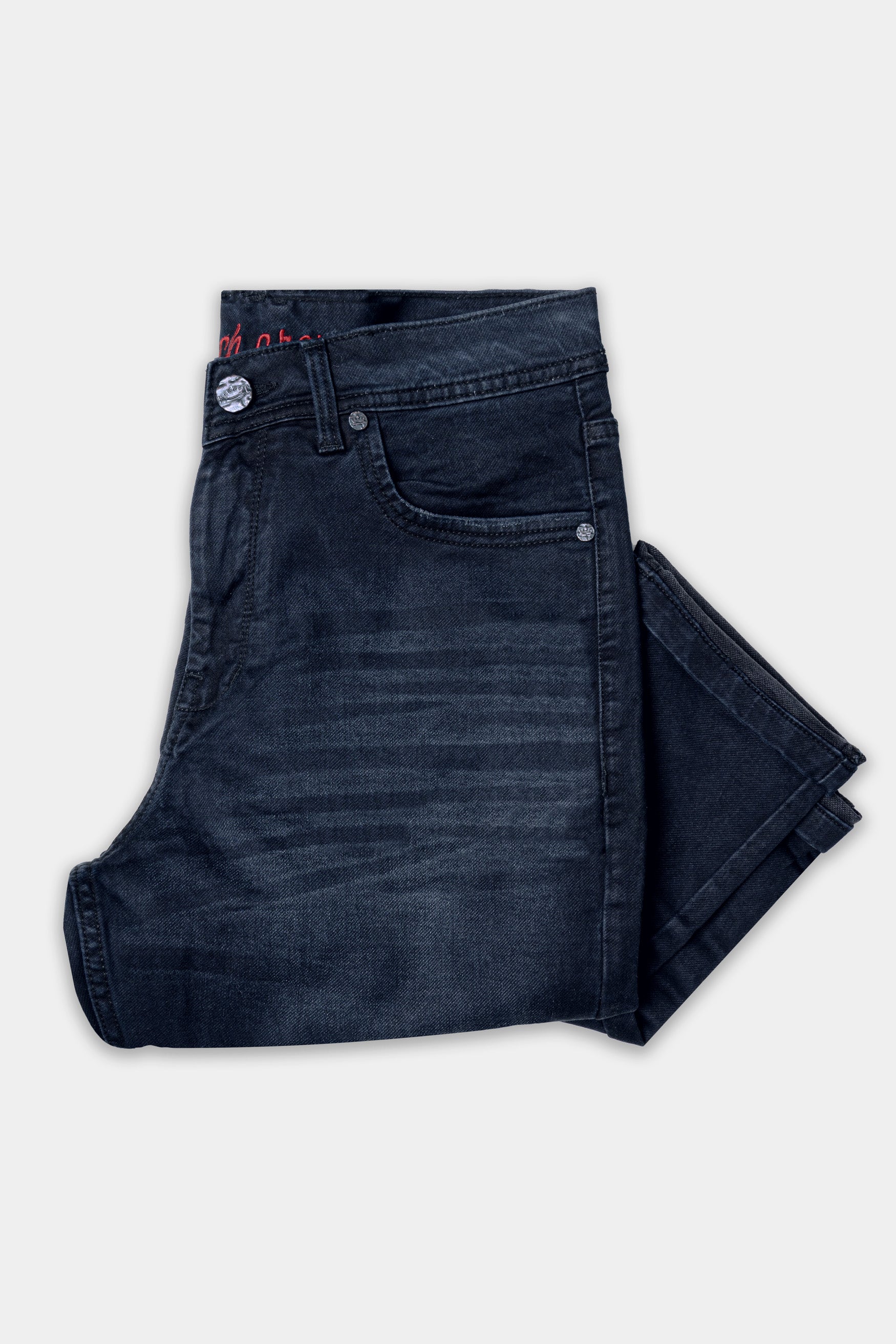 Tuna Blue Whiskering Stretchable Denim