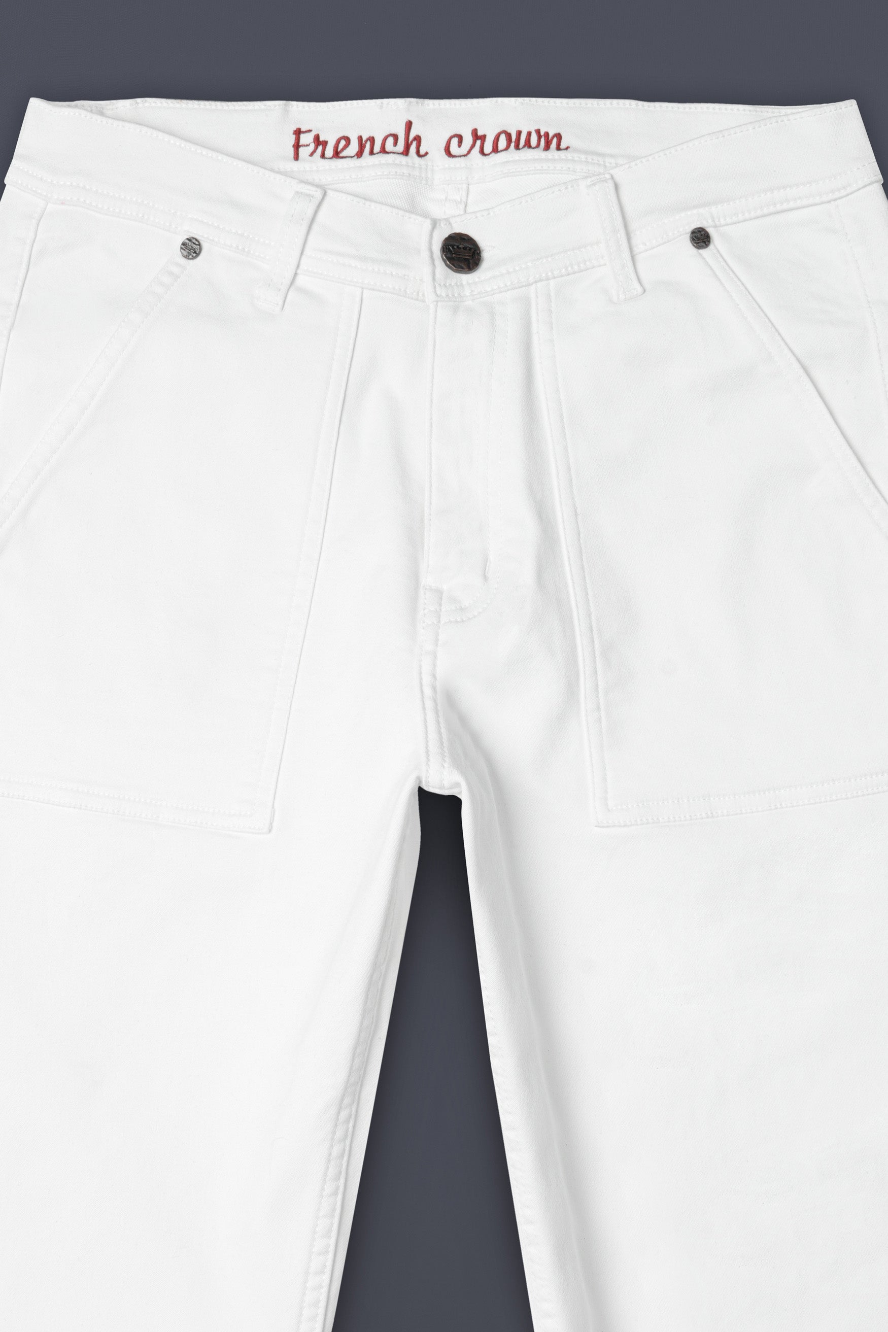 Bright White Clean Look Stretchable Denim