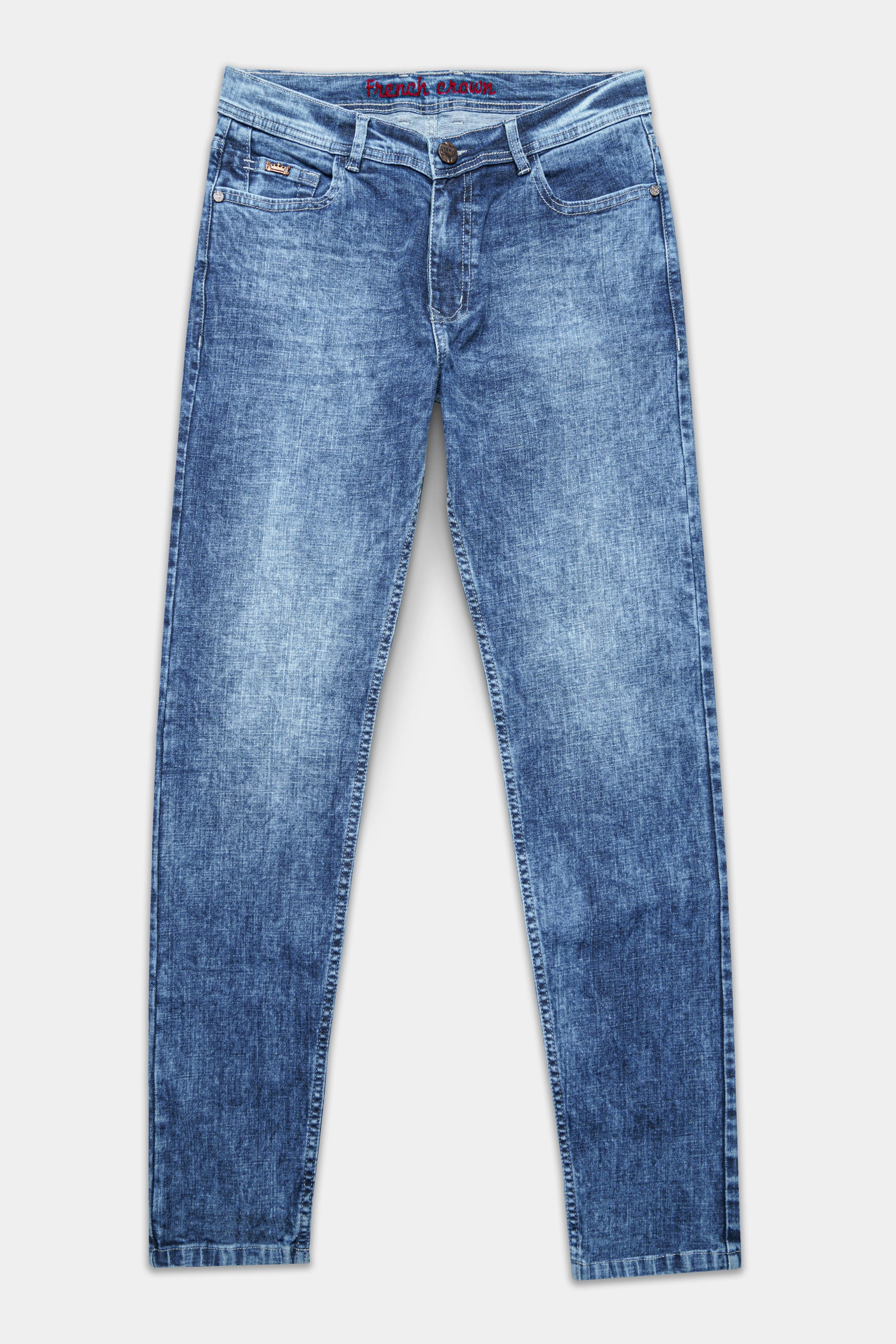 Wild Blue Stone Wash Stretchable Denim
