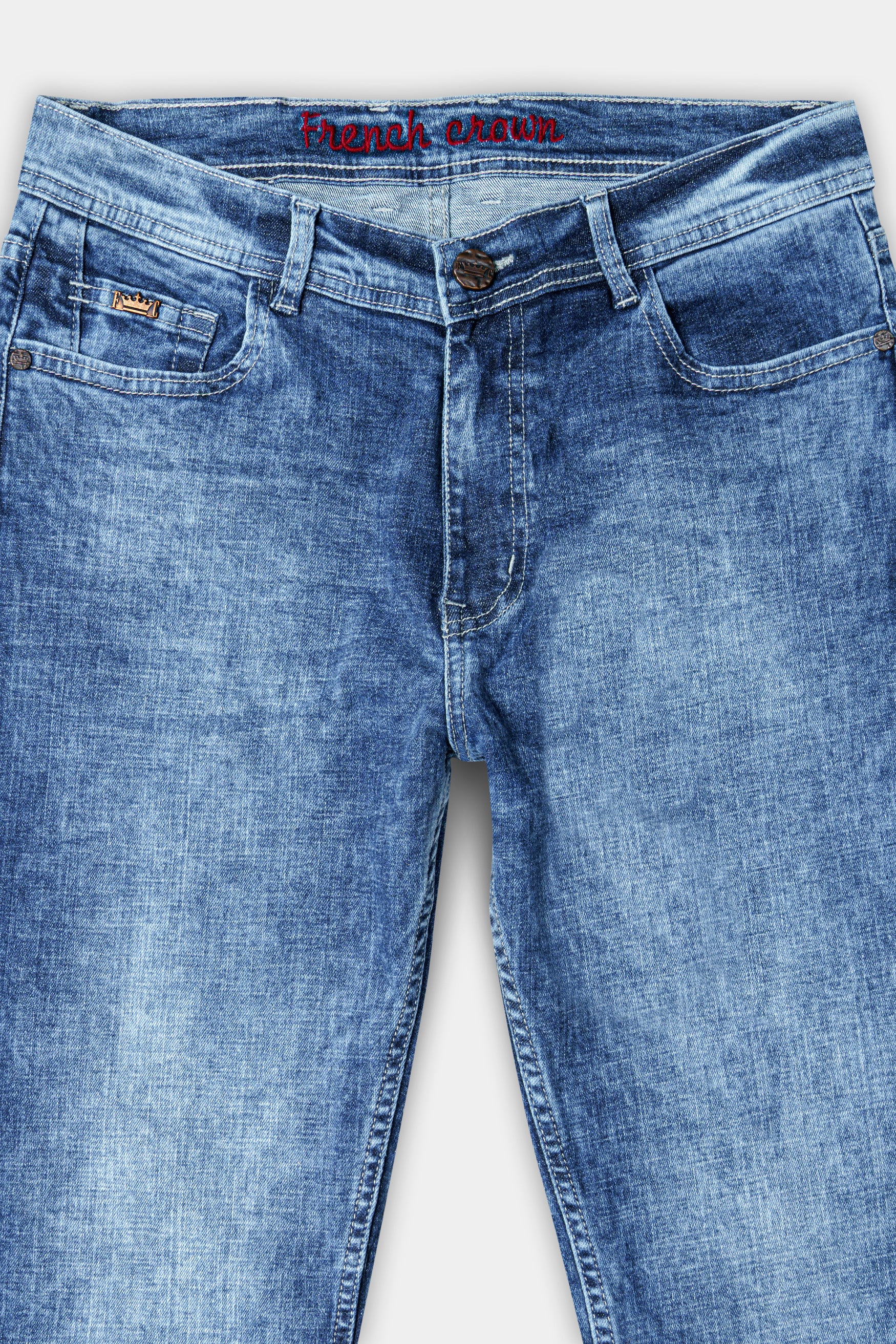 Wild Blue Stone Wash Stretchable Denim