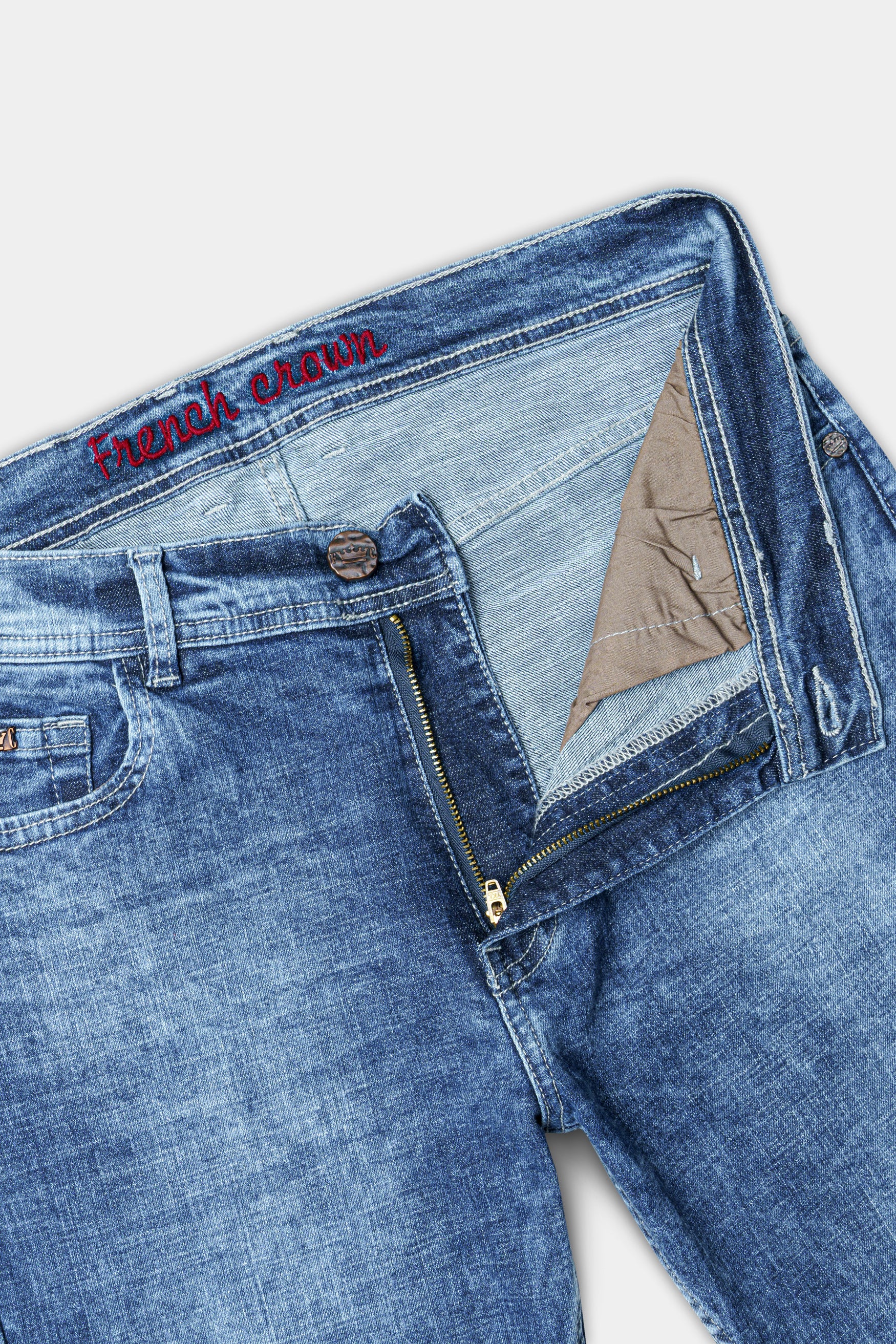 Wild Blue Stone Wash Stretchable Denim