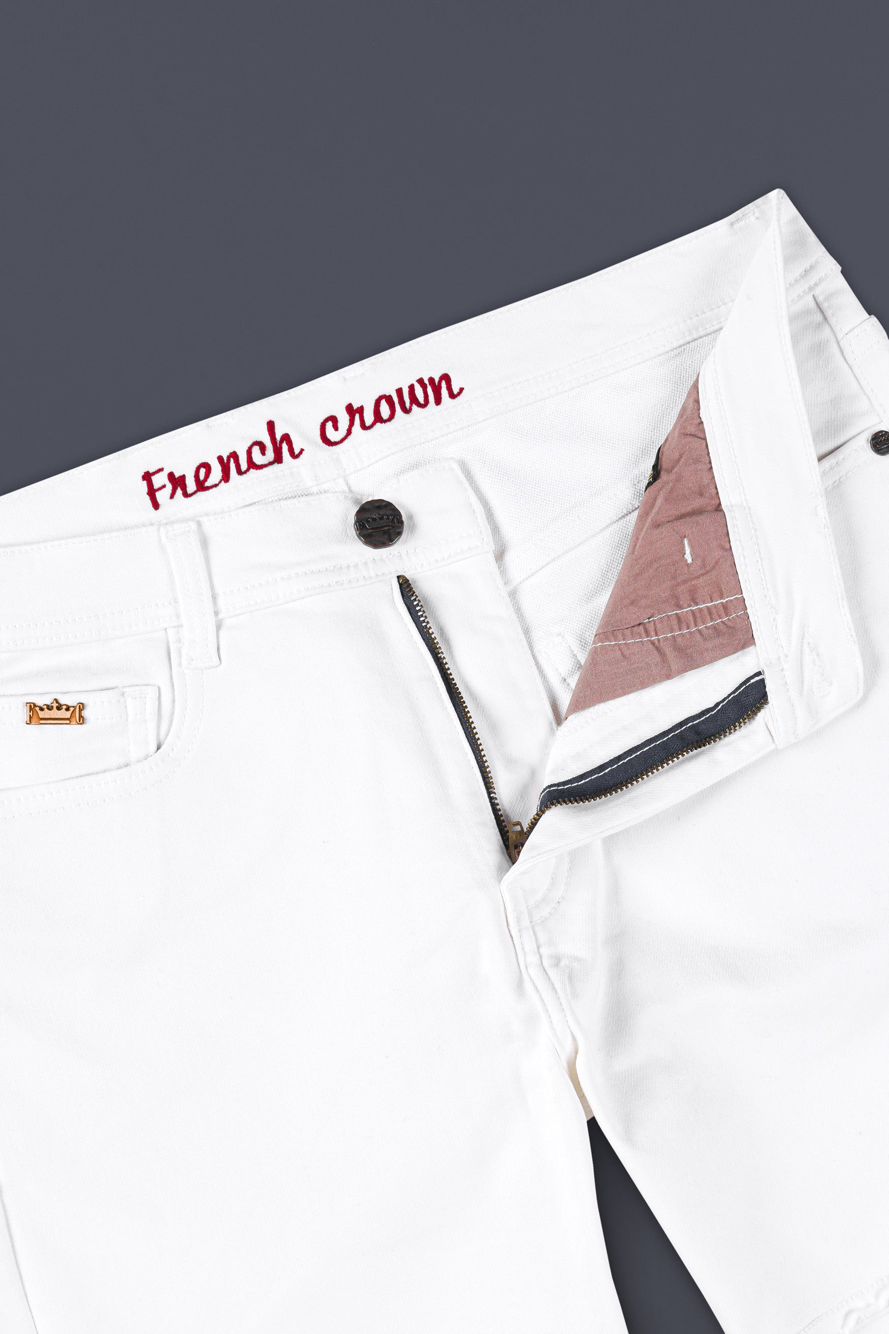 Bright White Clean Look Stretchable Designer Denim