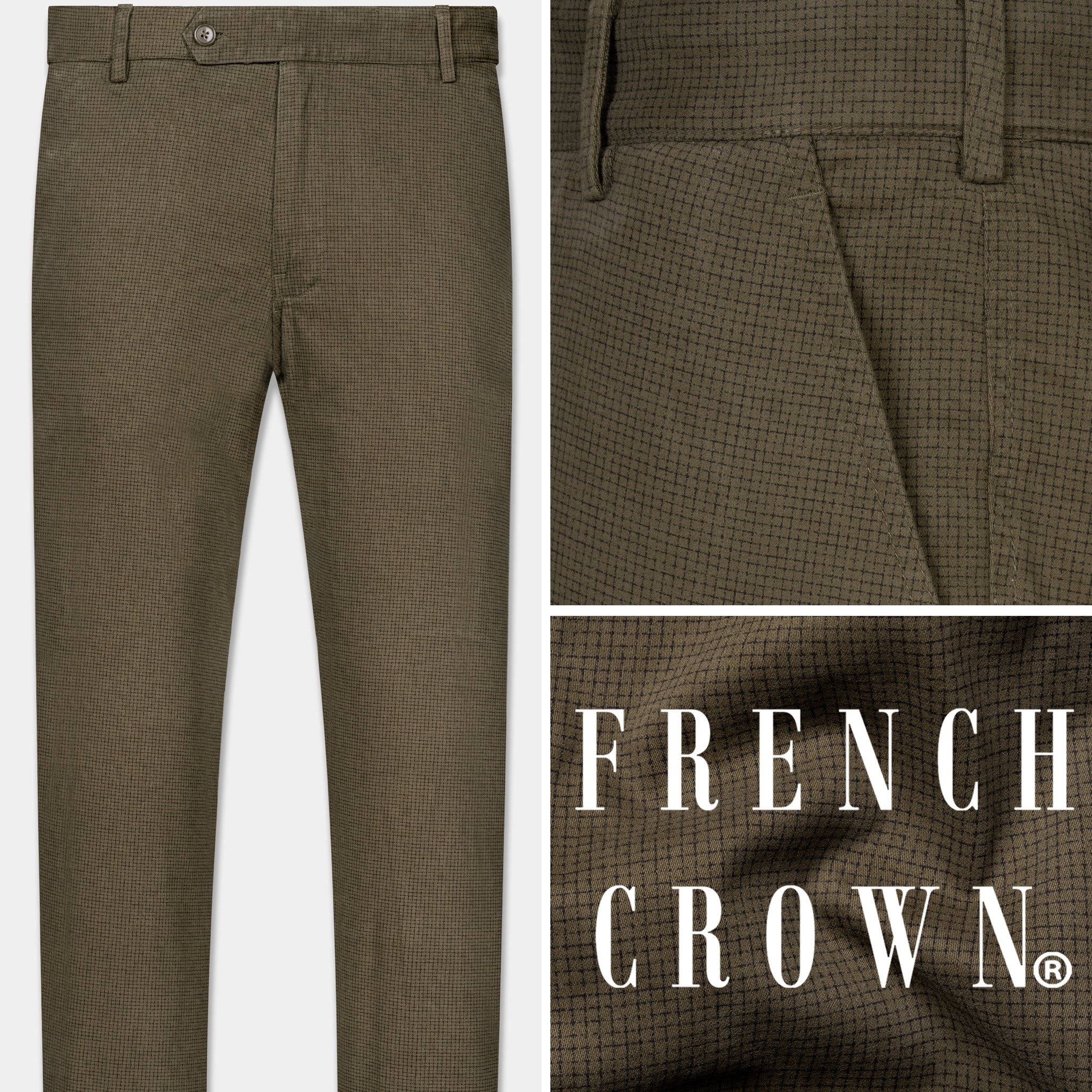 XIO - Front Cotton Taupe Pants main image 1
