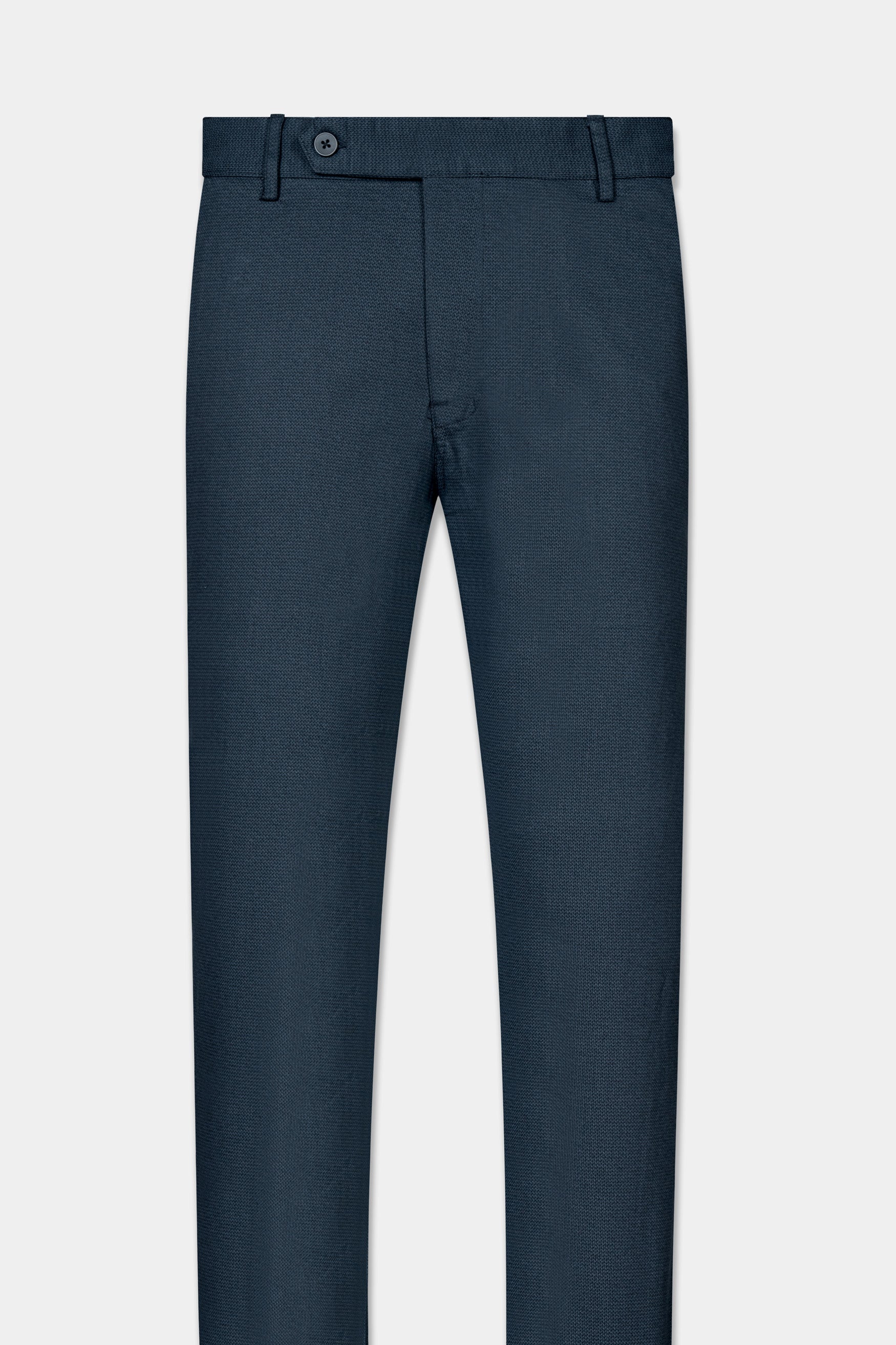 Firefly Blue textured Premium Cotton Chinos Pant