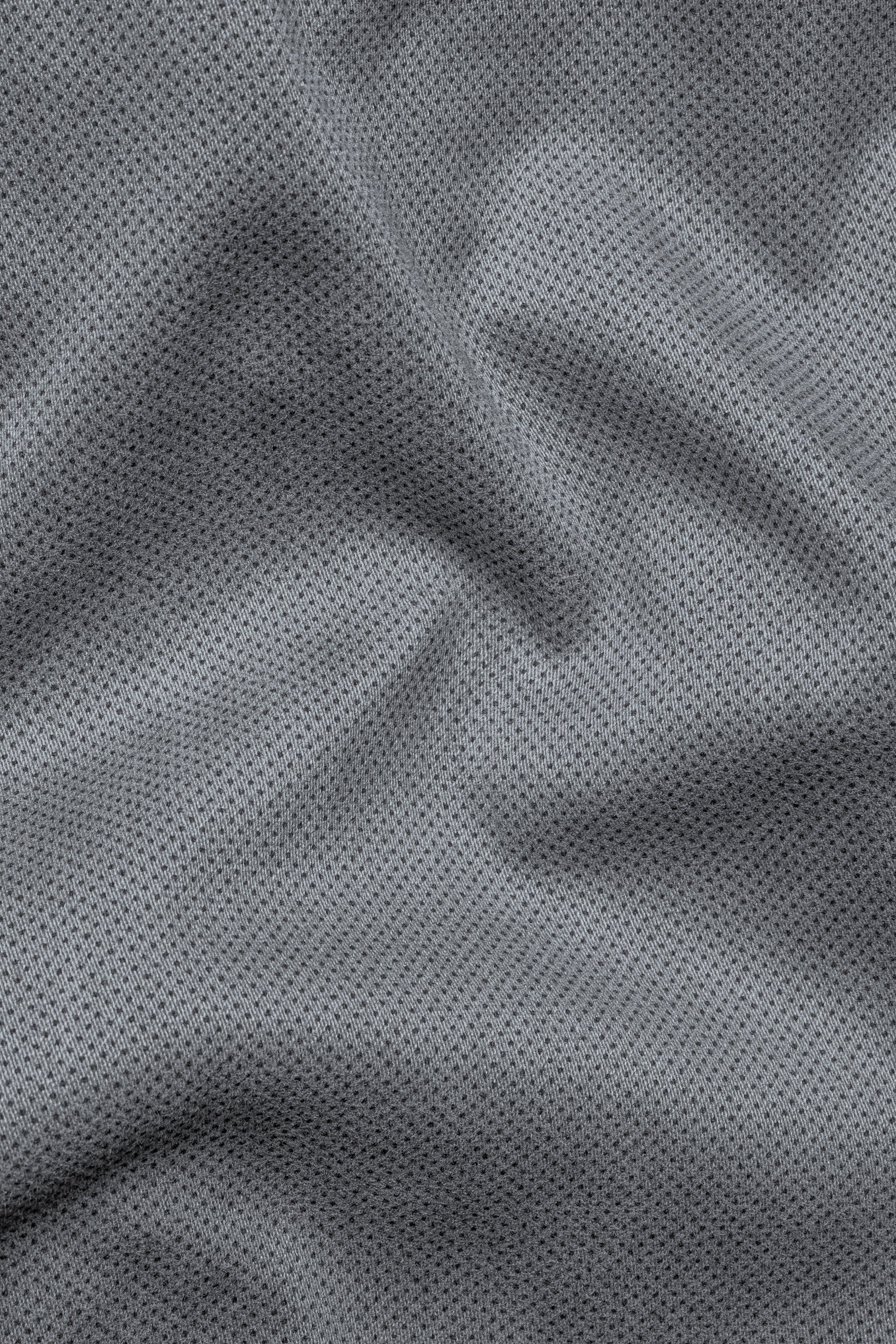 Raven Gray Micro Dots Textured Premium Cotton Chinos Pant