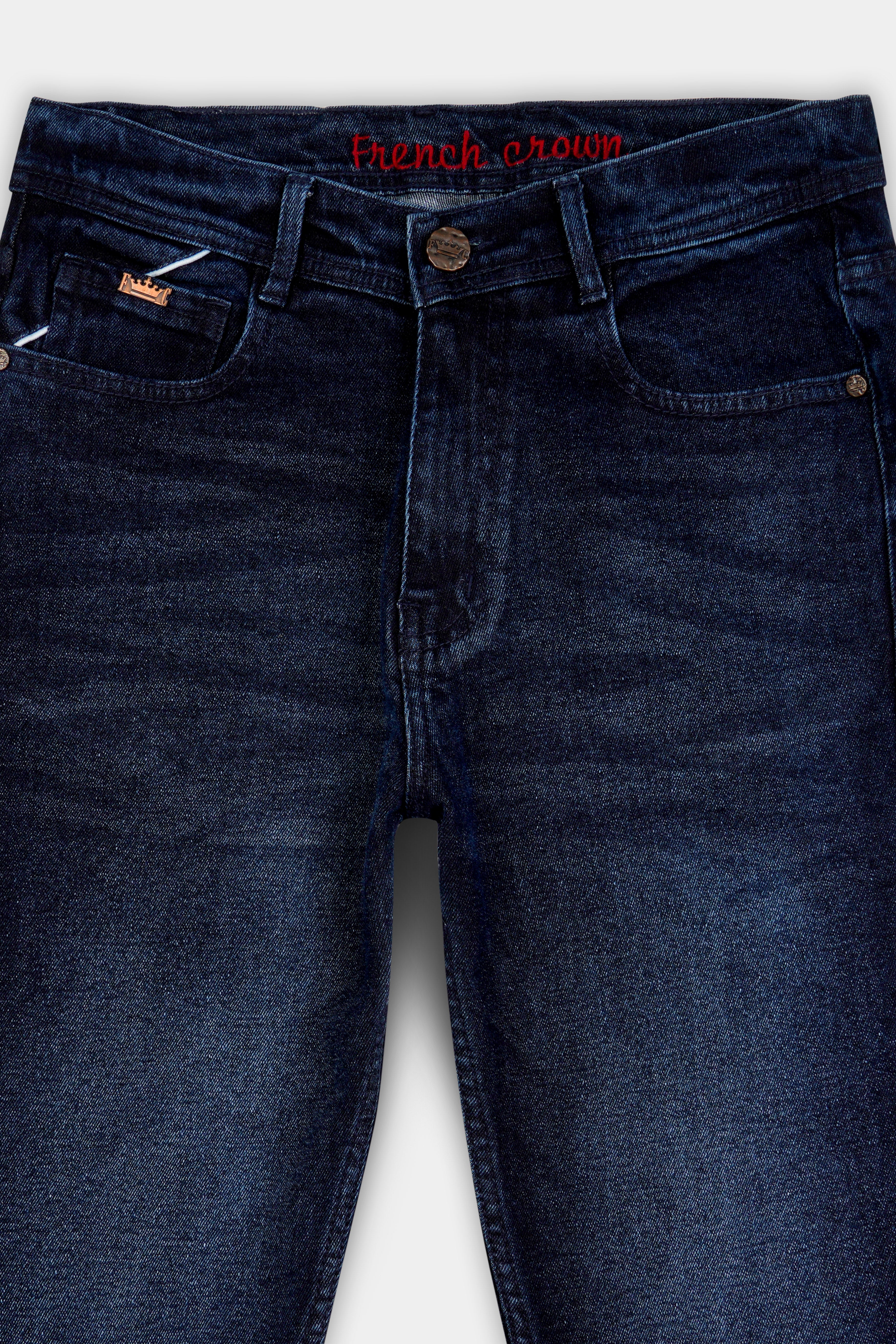 Tealish Blue Mildly Distracted Stretchable Denim