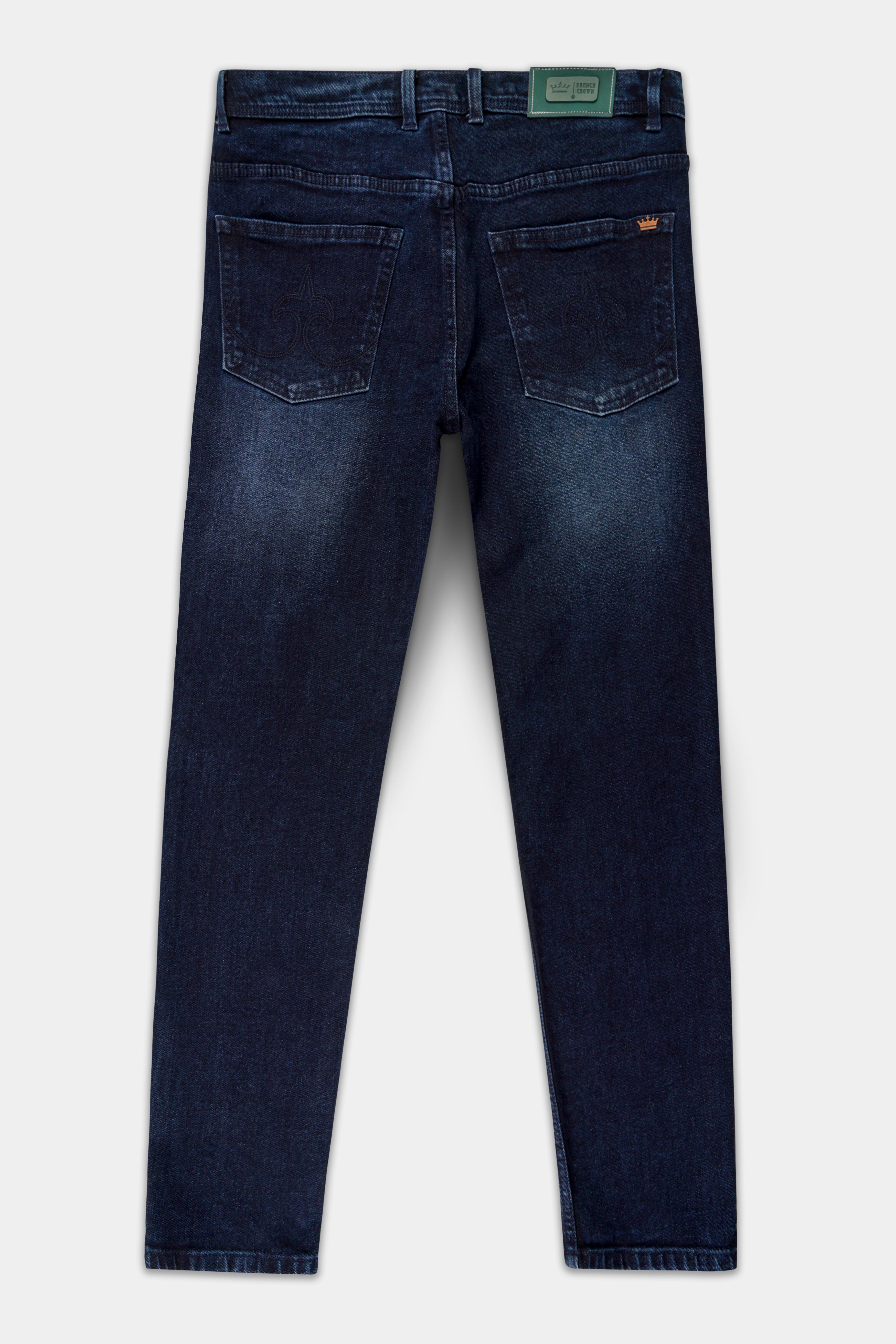 Tealish Blue Mildly Distracted Stretchable Denim