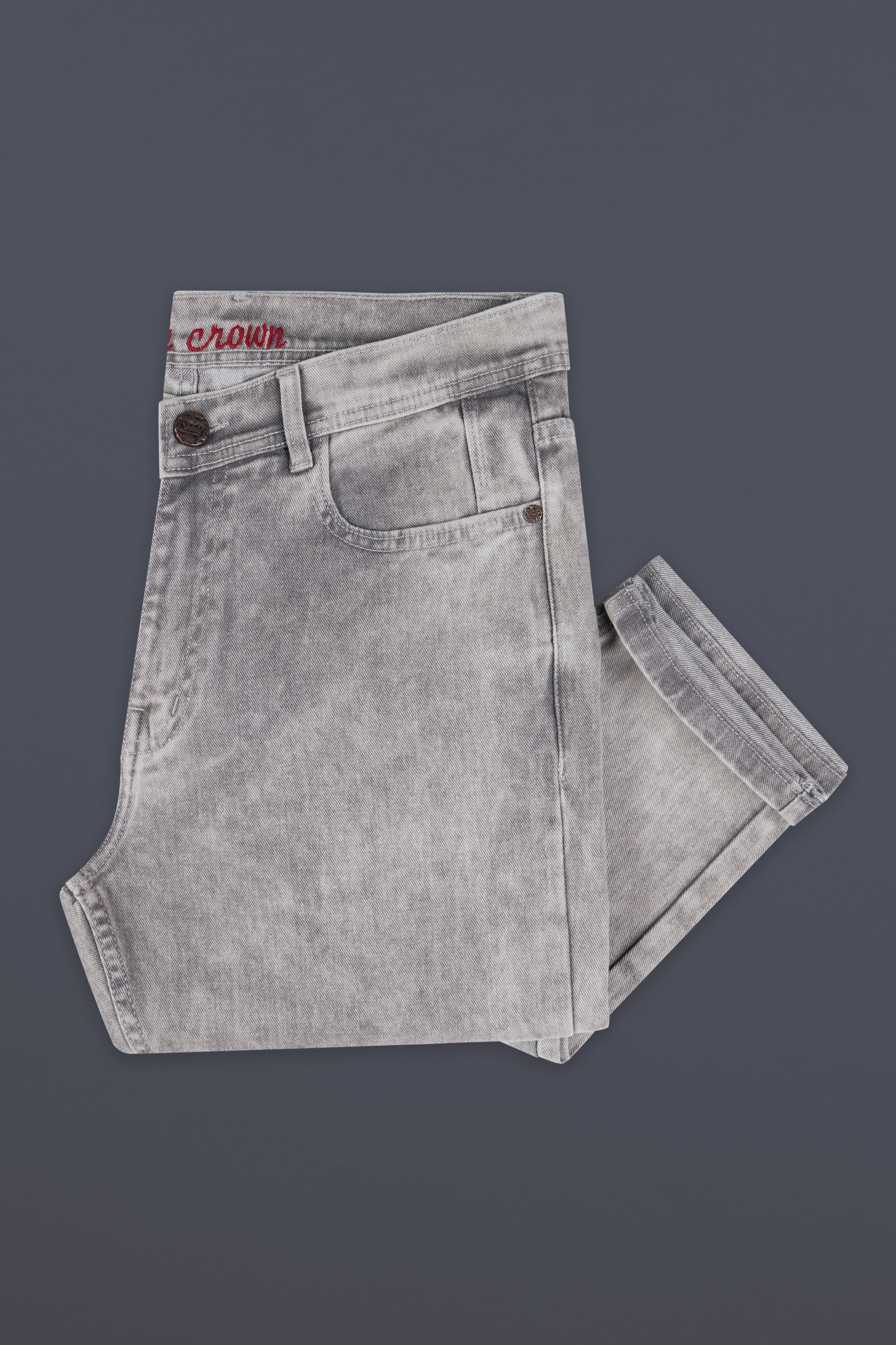 Martini Gray Whickering Washed Stretchable Denim