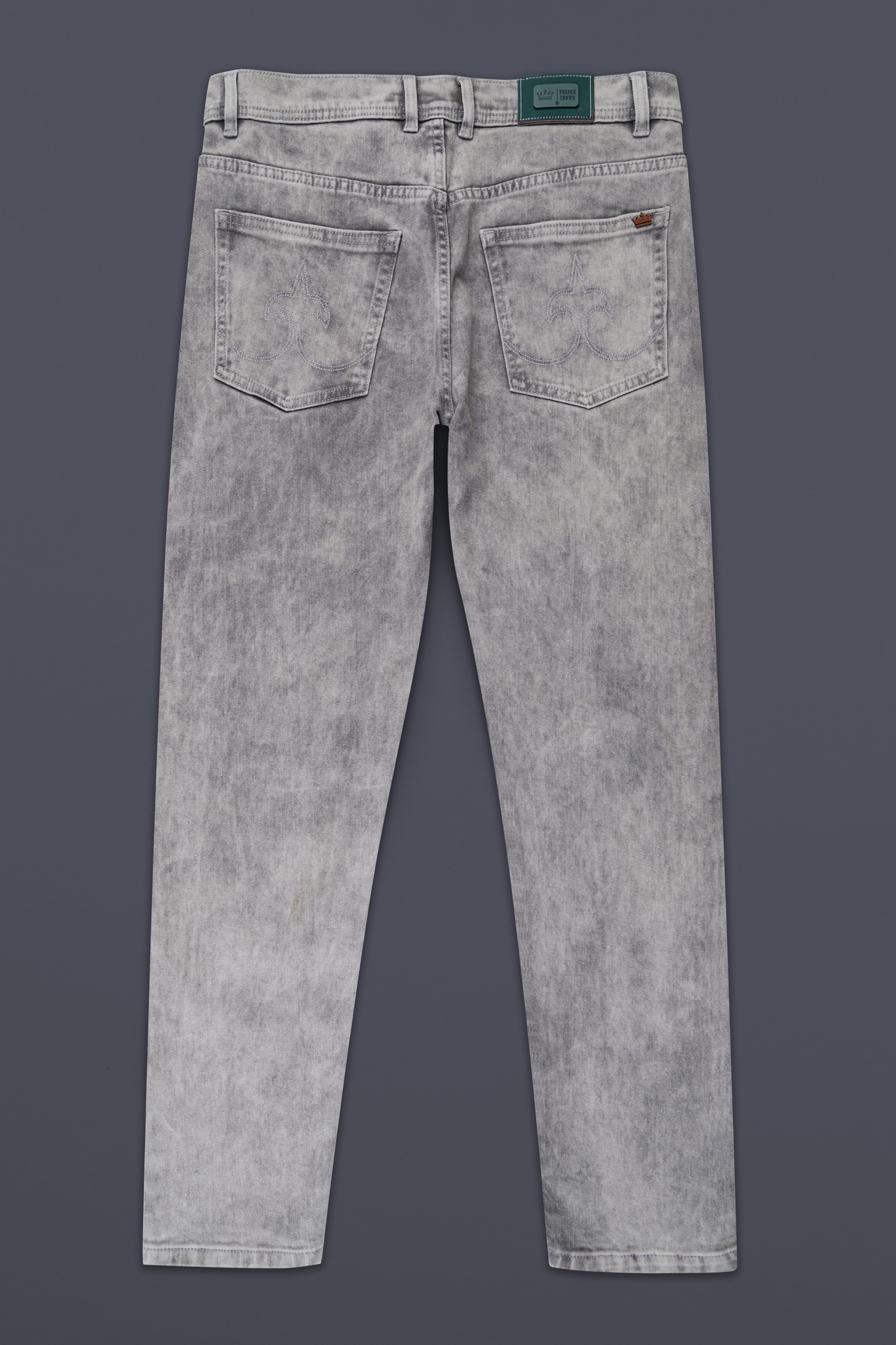 Martini Gray Whickering Washed Stretchable Denim