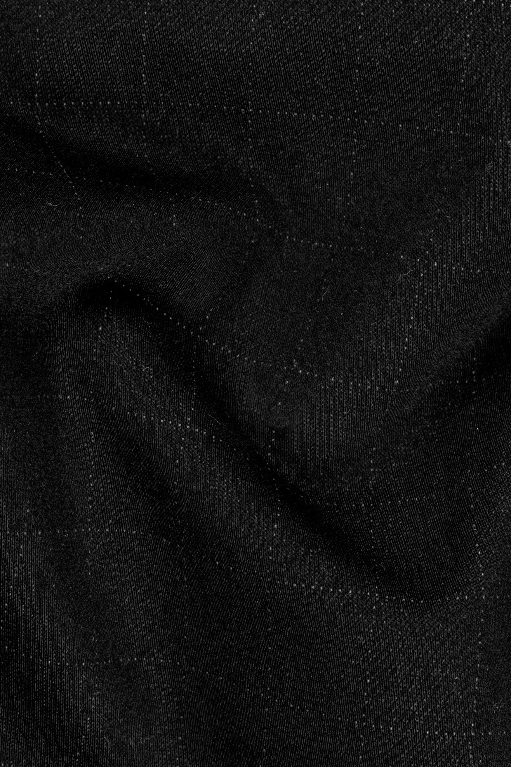 Jade Black Subtle Windowpane Premium Cotton Chinos Pant