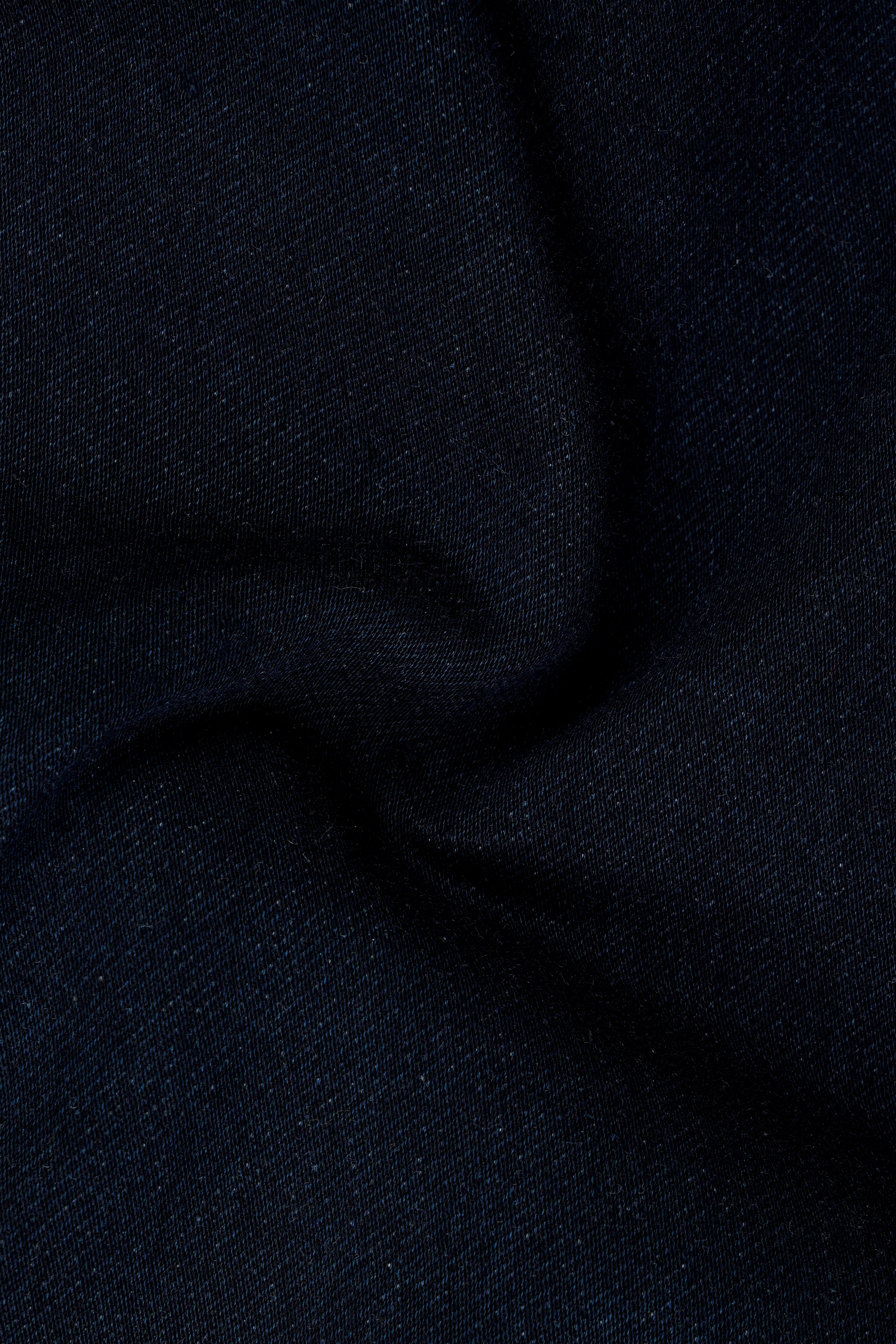 Ebony Dark Blue Clean Look Stretchable Denim