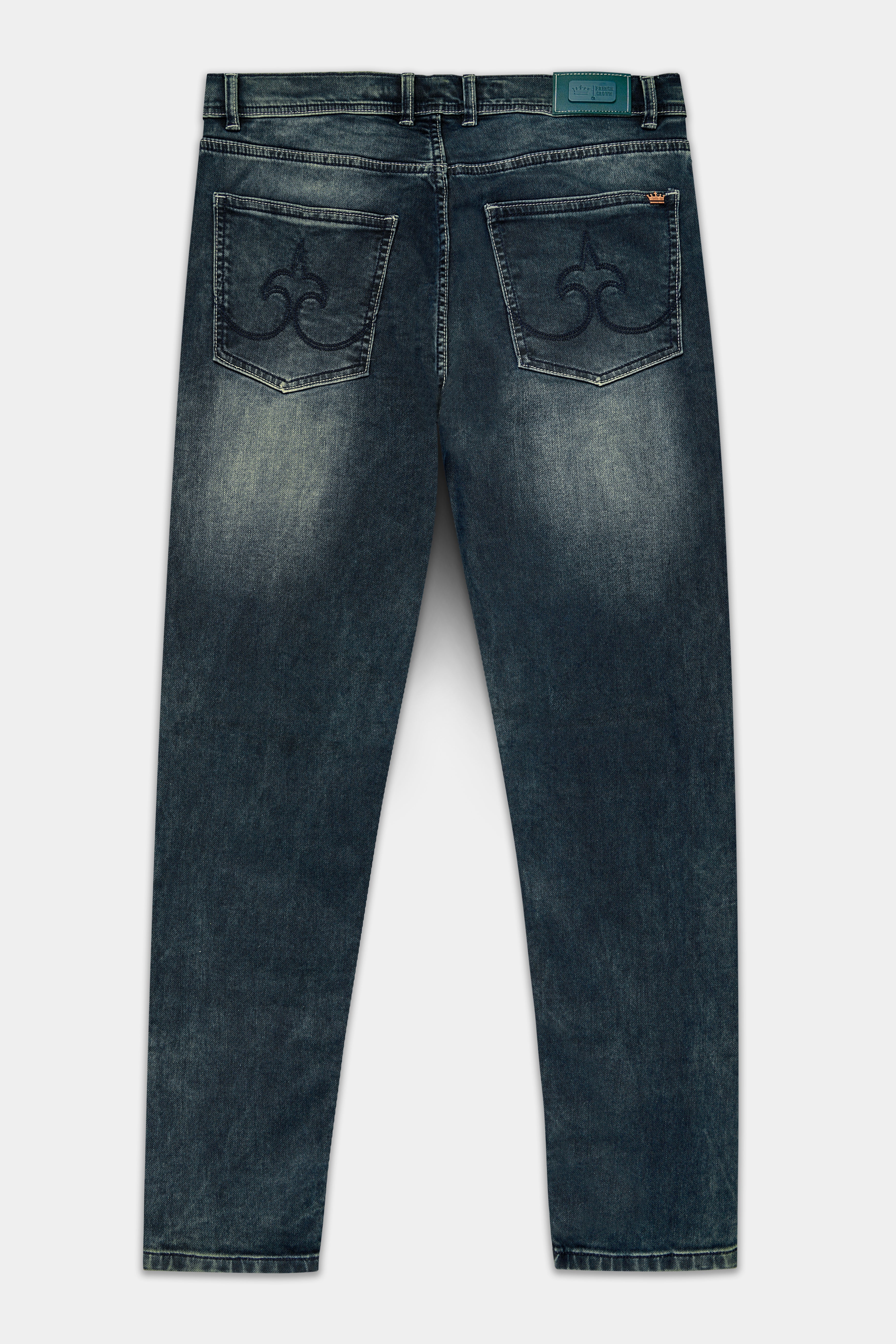 Spruce Gray Mildly Distressed Stretchable Denim