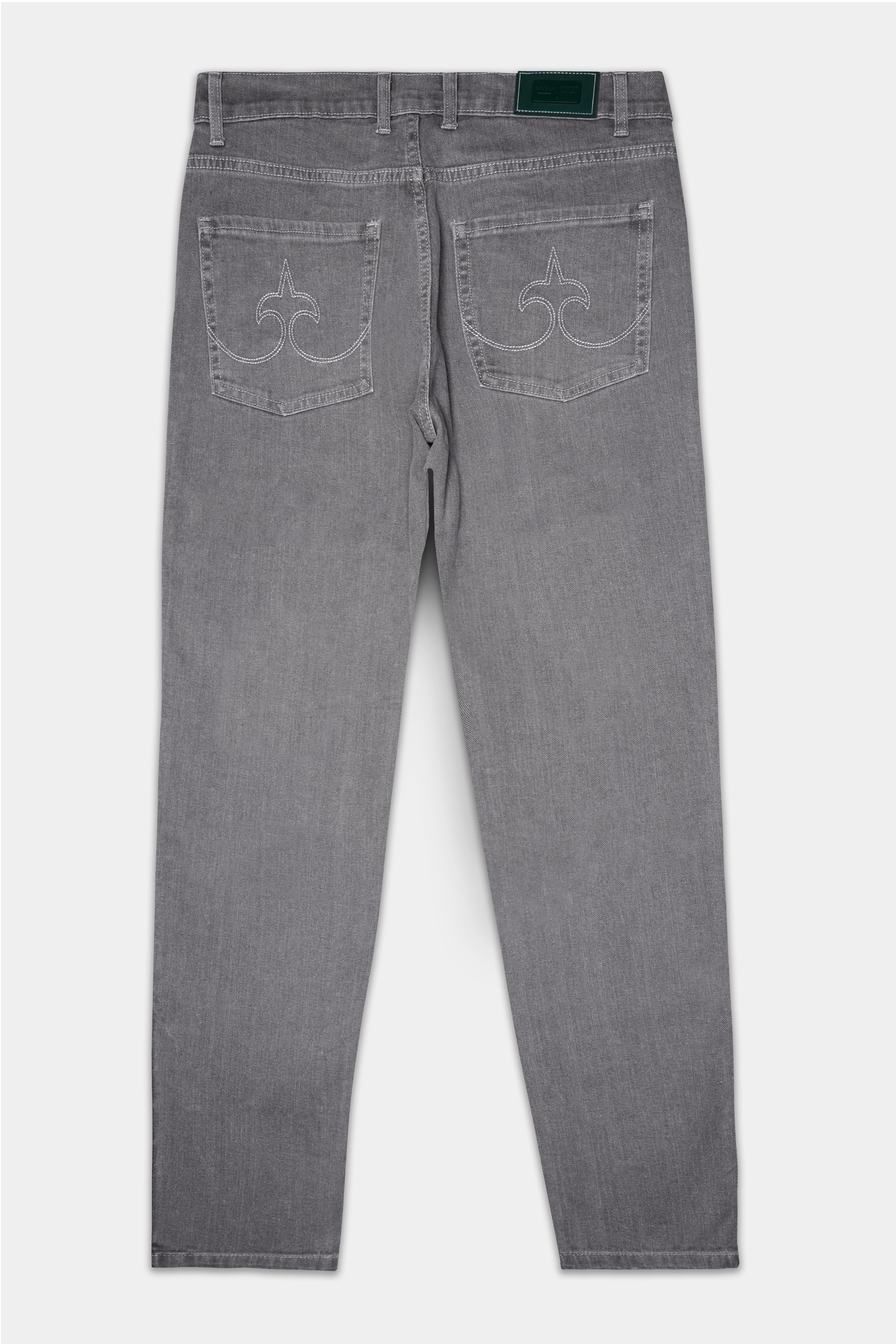 Venus Gray Mildly Distressed Stretchable Denim