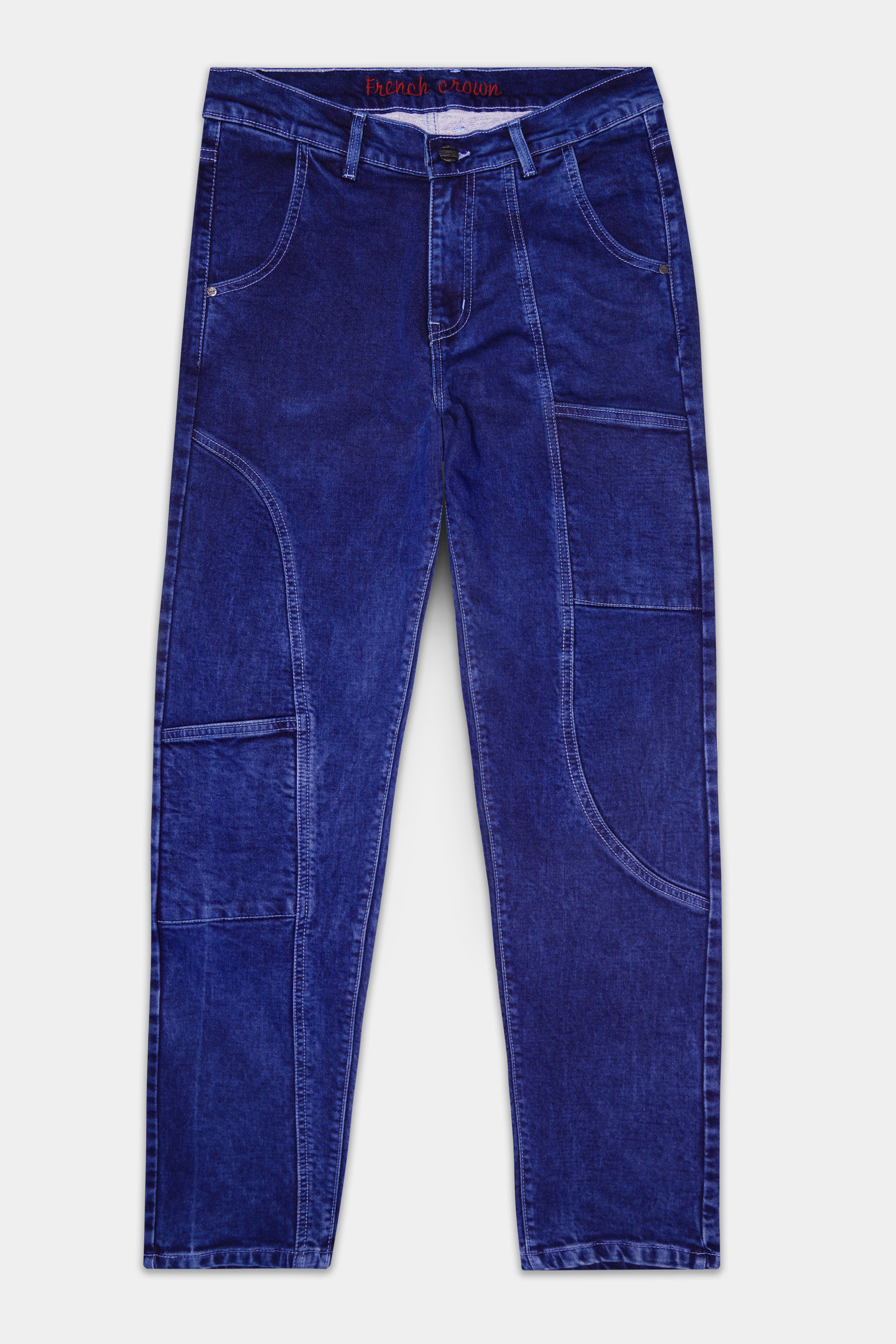 Lapis Blue Rinse Washed Stretchable Denim