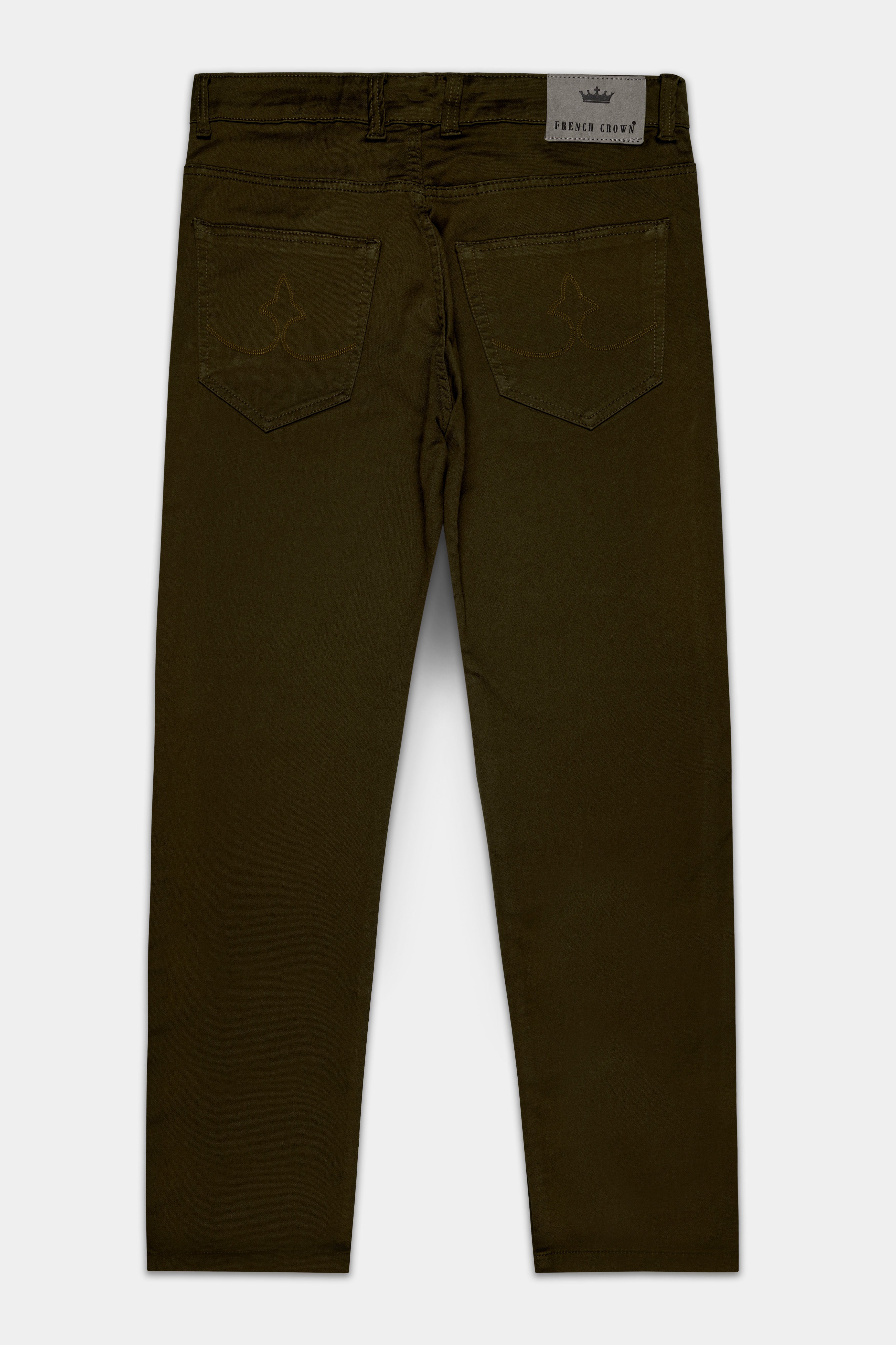 Mondo Brown Rinsed Clean Look Stretchable Denim