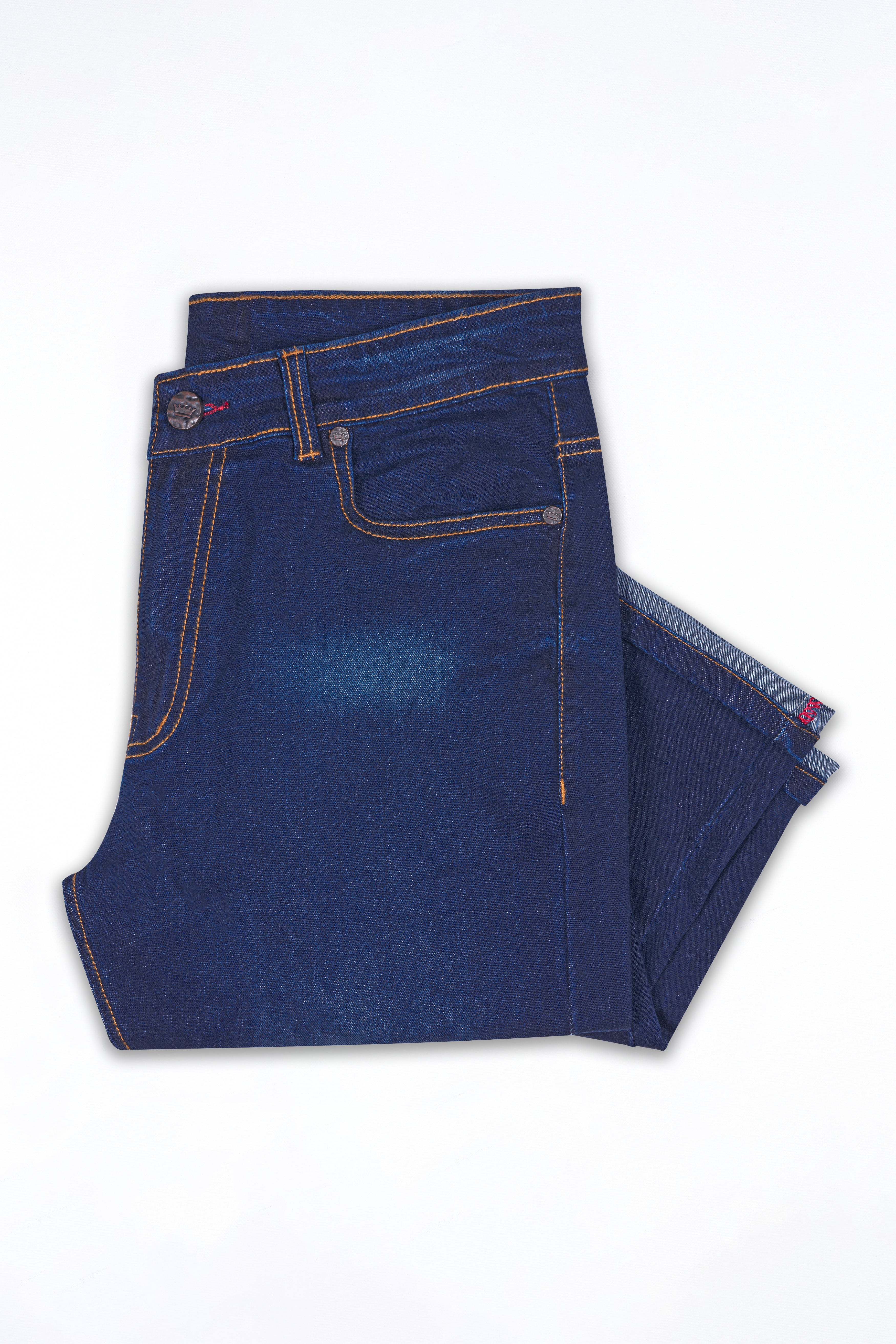 Tuna Blue and White Stone Wash Hand Painted Stretchable Denim J148-ART-30, J148-ART-32, J148-ART-34, J148-ART-36, J148-ART-38, J148-ART-40