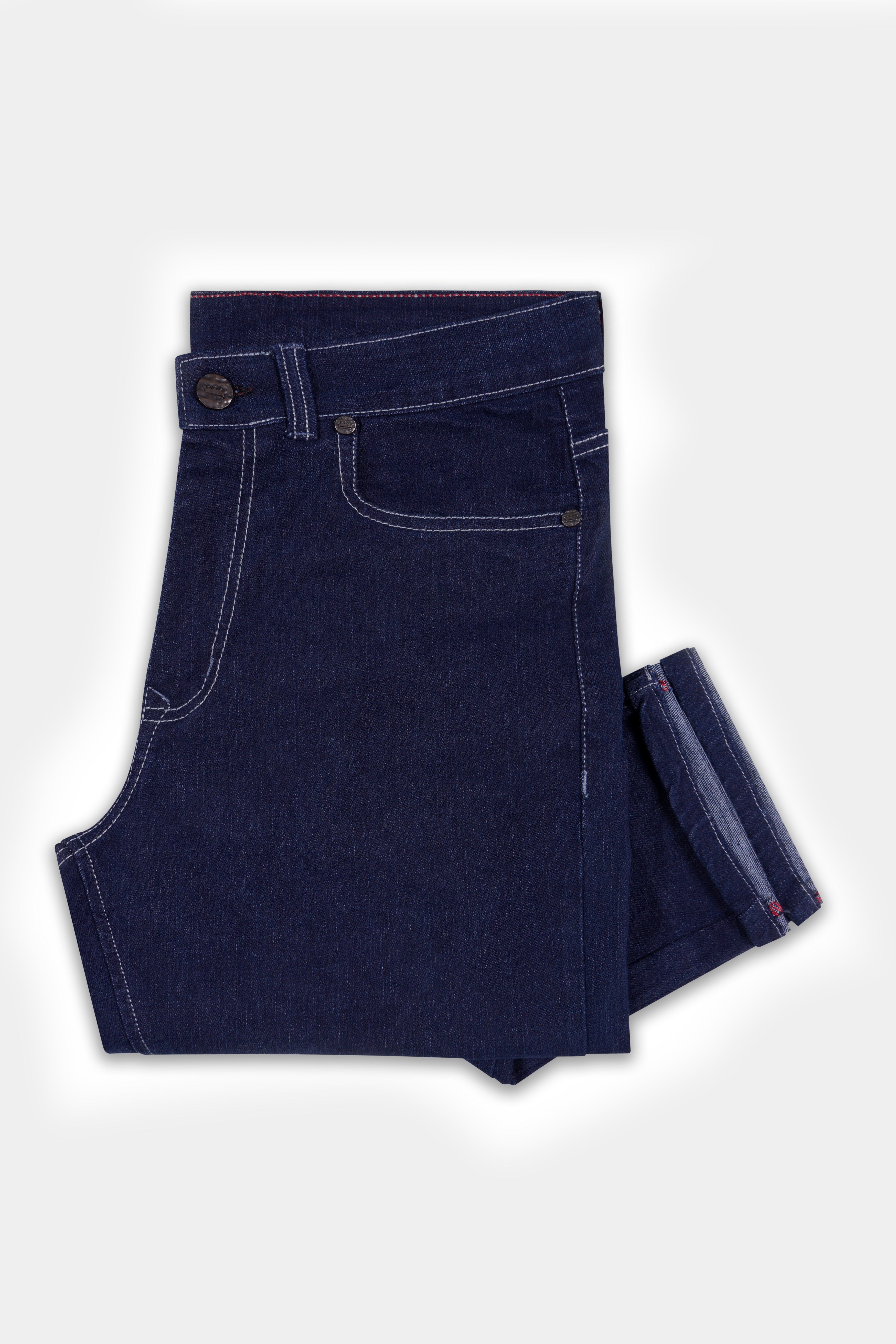 Firefly Blue Rinse Wash Clean Look Stretchable Denim