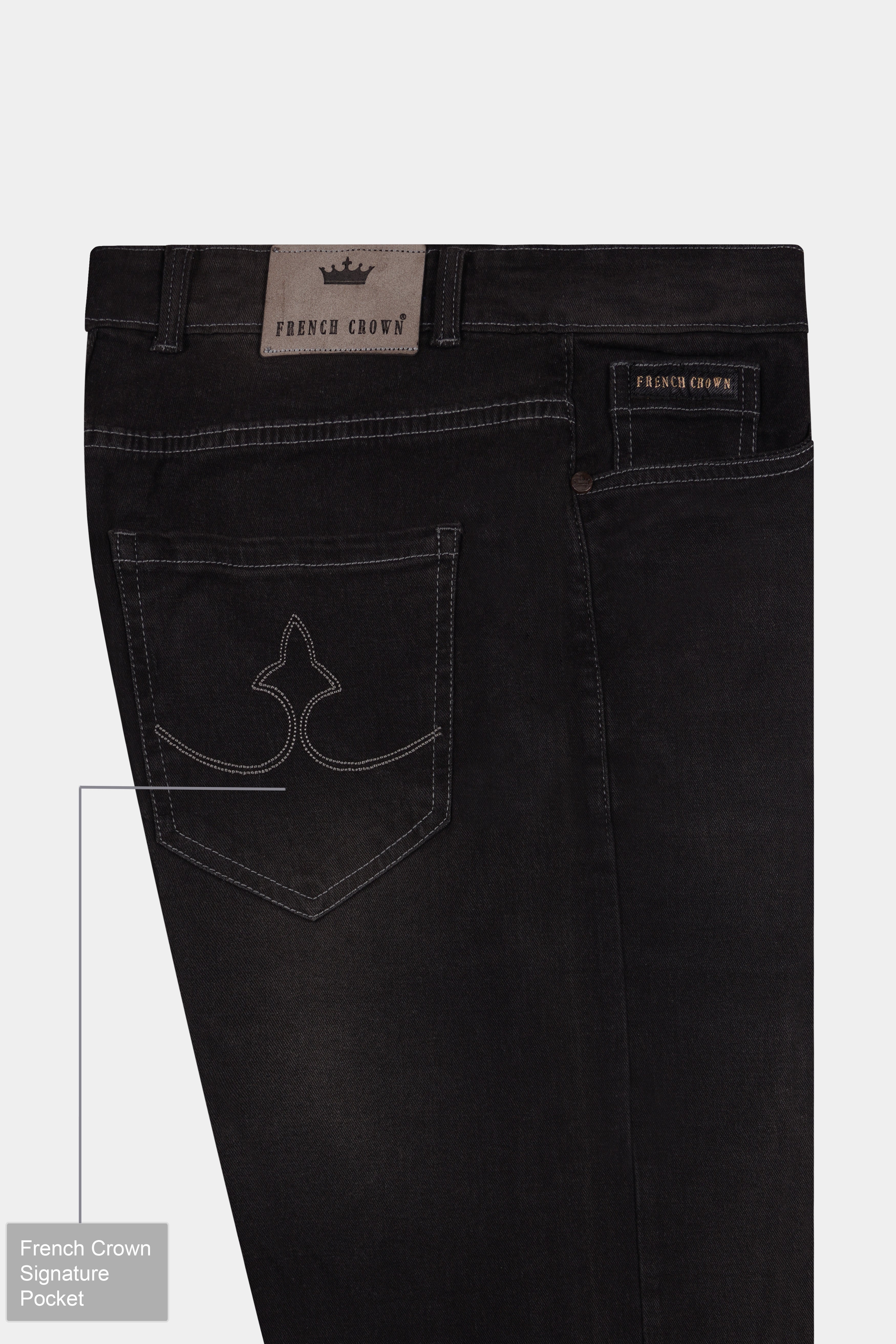 Haiti Black Rinse Wash Stretchable Denim