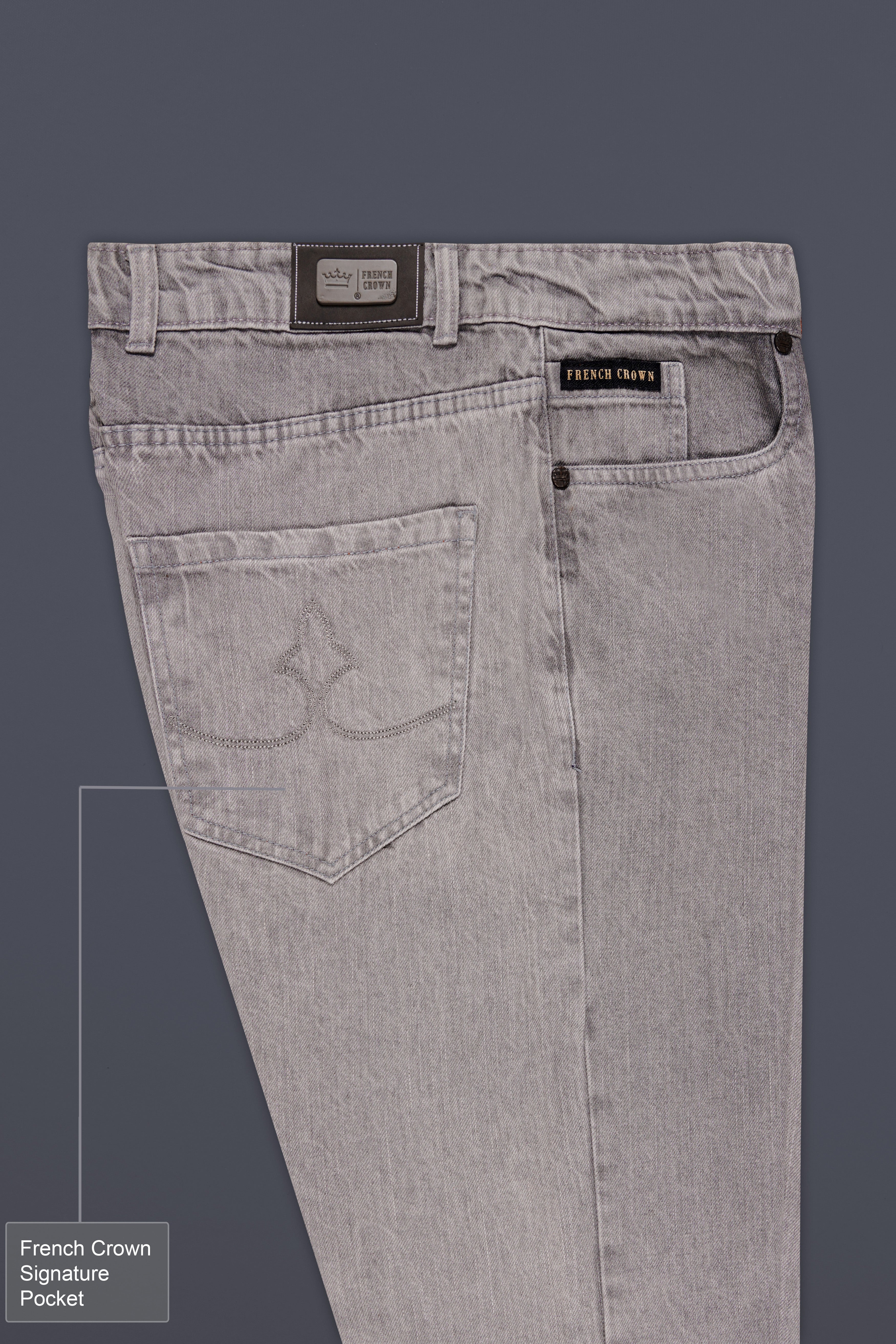 Nobel Gray Rinse Wash Stretchable Denim