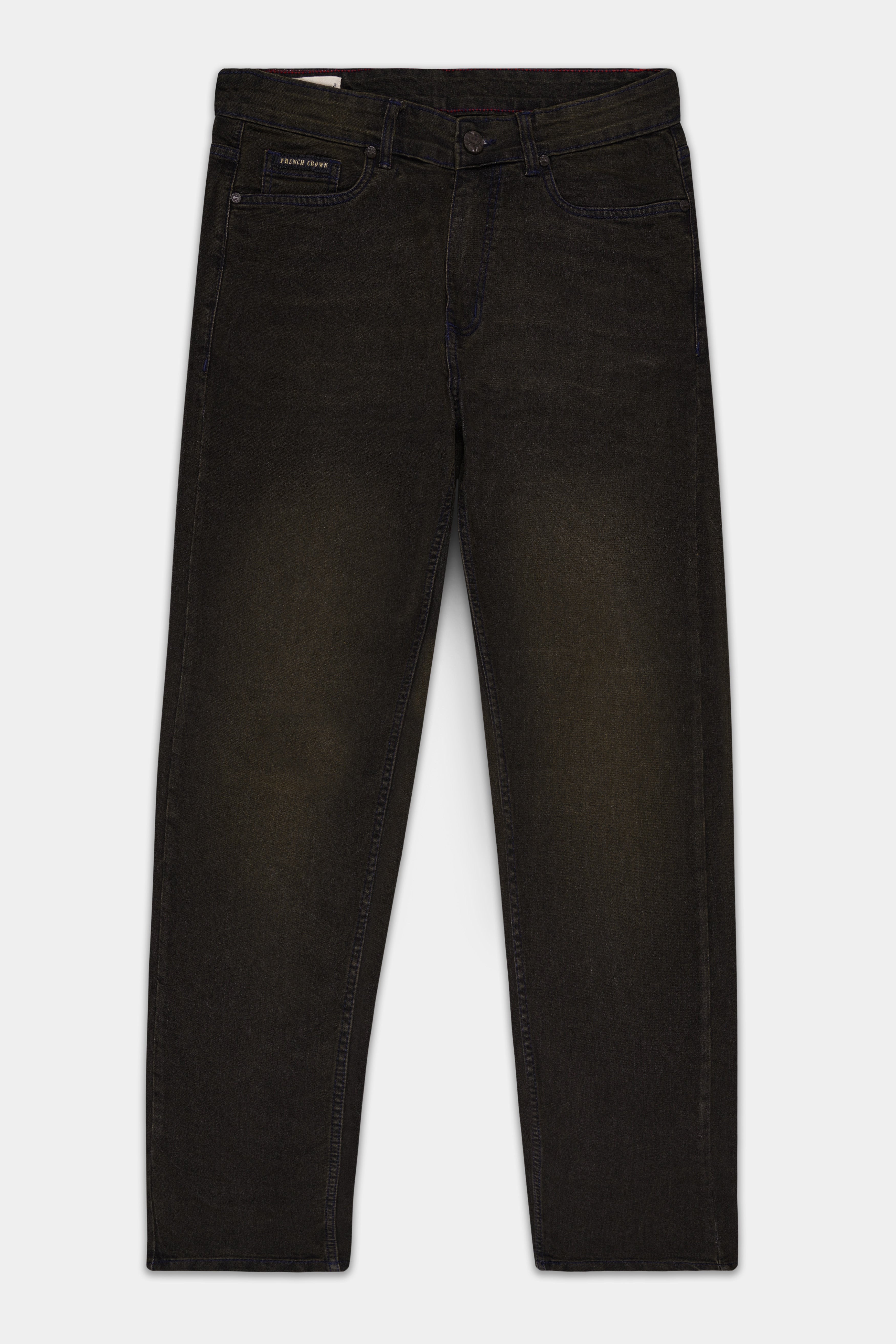 Bistro Brown Hand Sanding Stretchable Denim