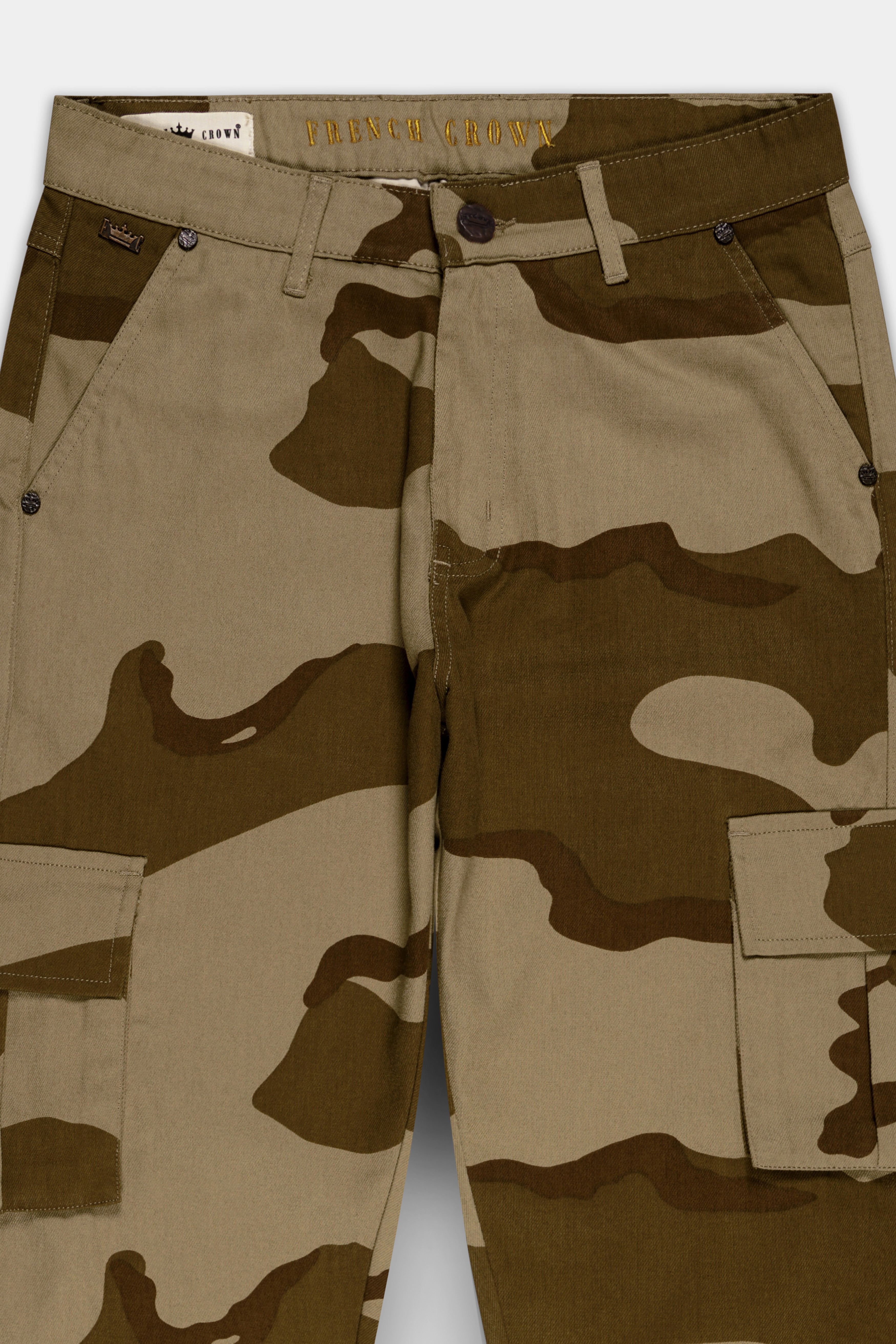 Sandrift Brown and Otter Dark Brown Camouflage Cargo Pant