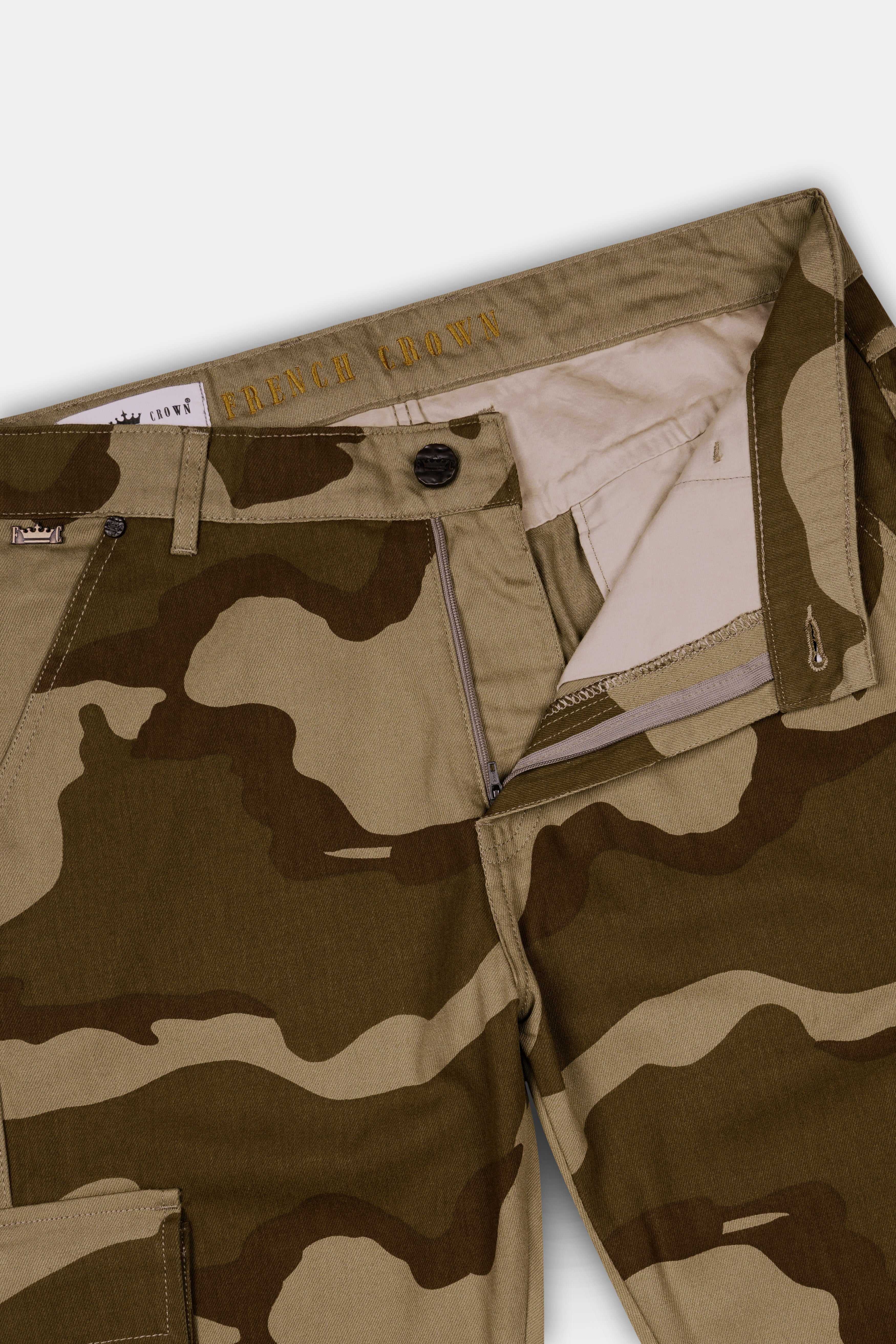 Sandrift Brown and Otter Dark Brown Camouflage Cargo Pant