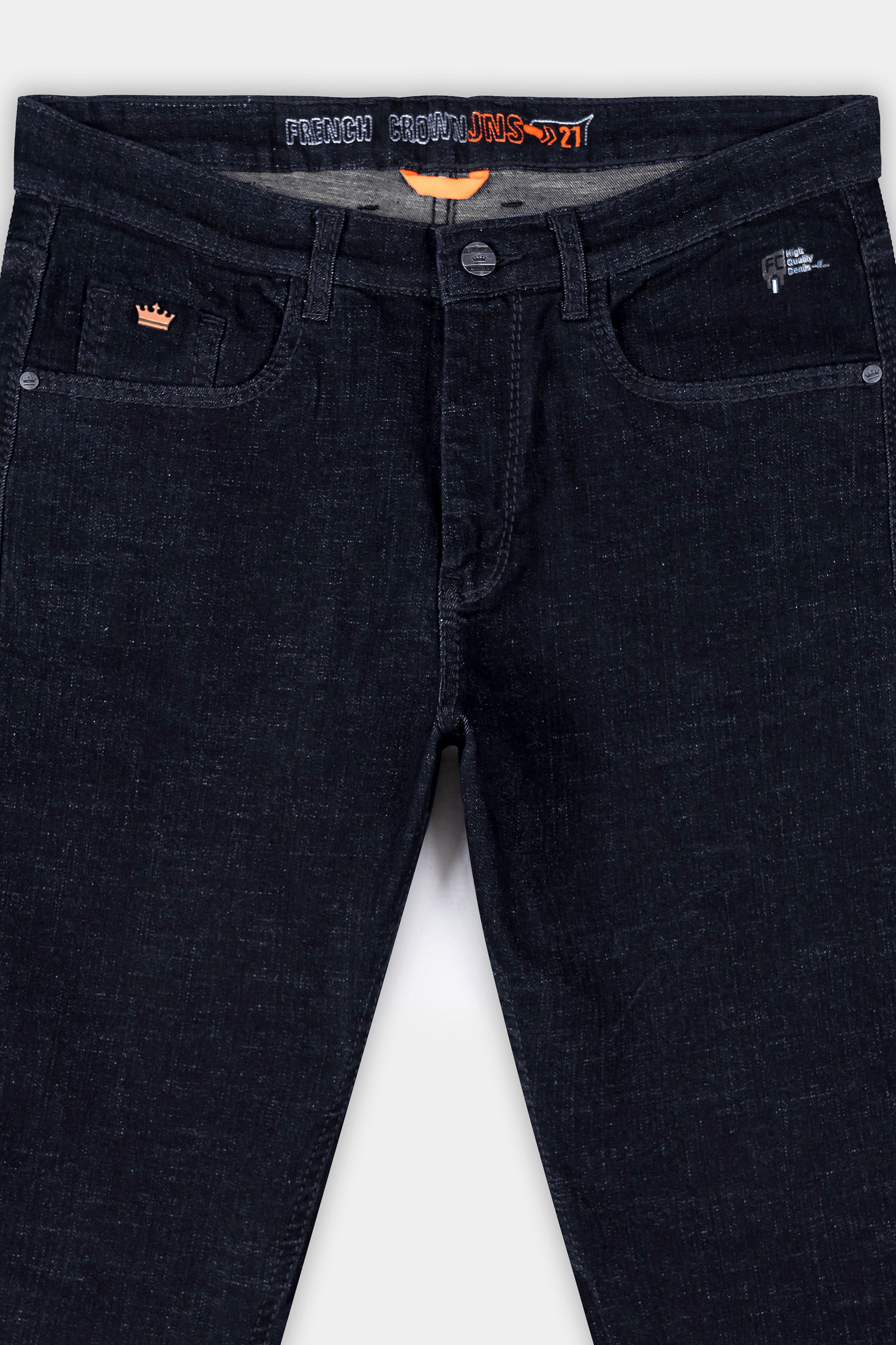 Vulcan Blue Slim Fit Mid-Rise Clean Look Stretchable Denim