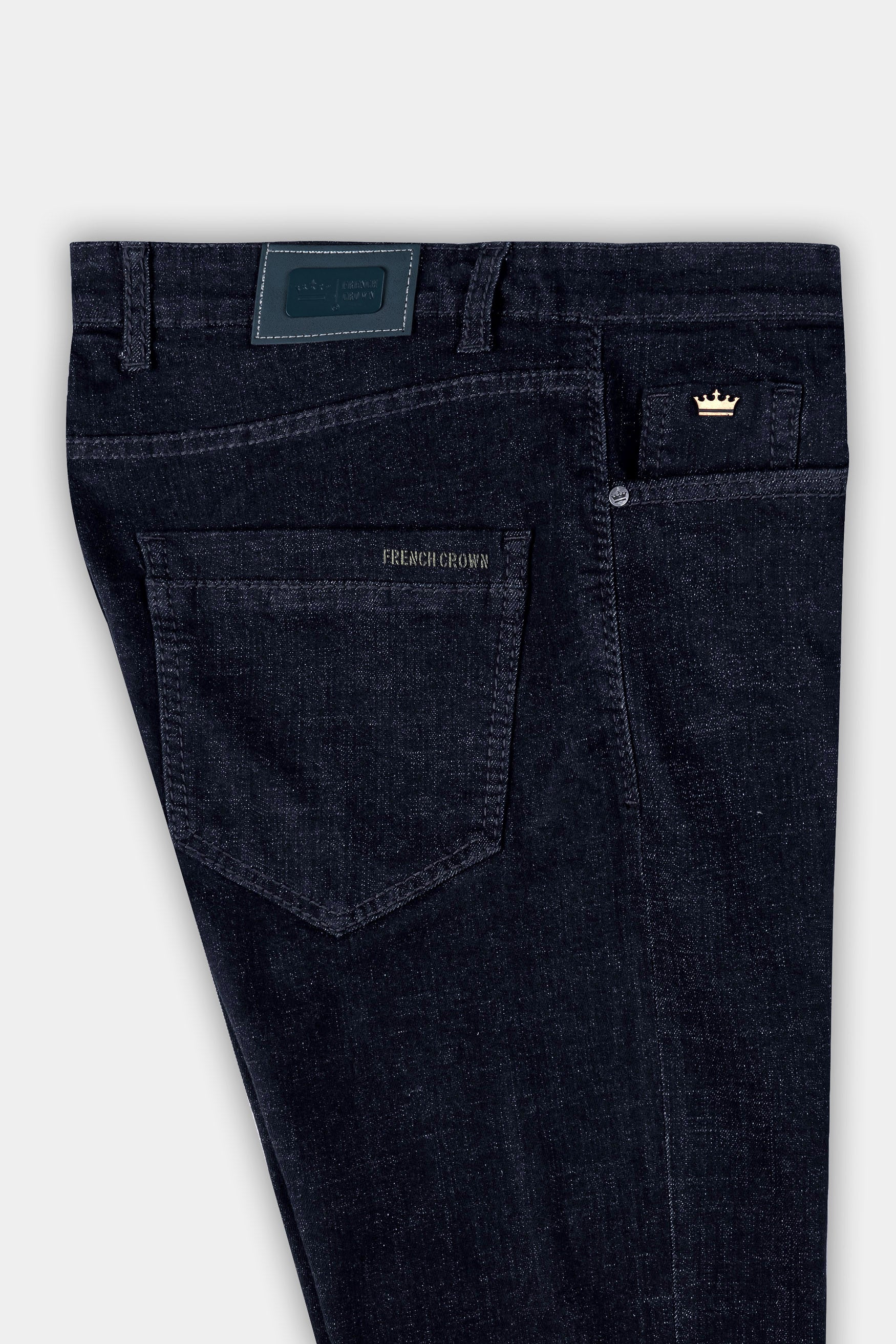 Vulcan Blue Slim Fit Mid-Rise Clean Look Stretchable Denim