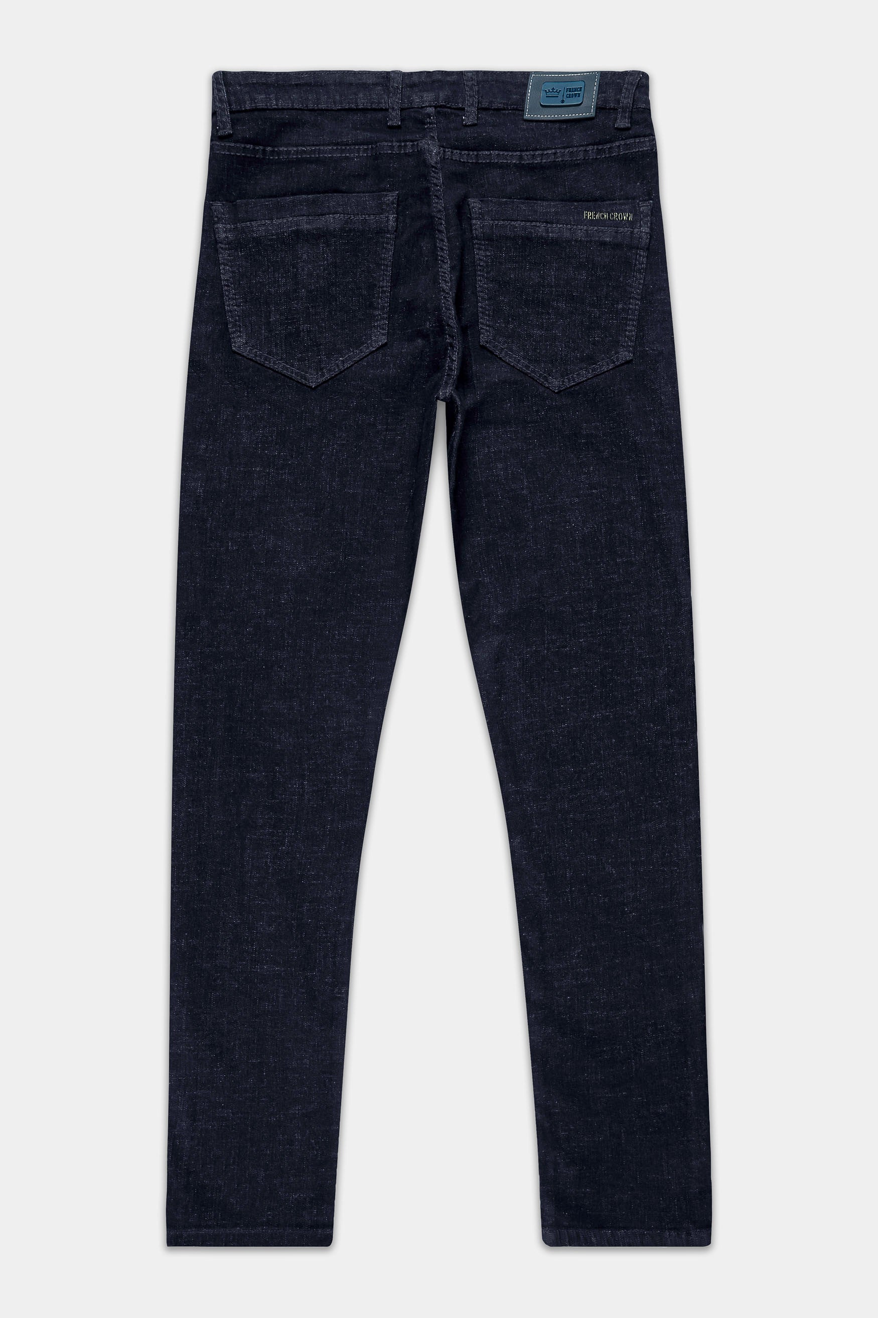 Vulcan Blue Slim Fit Mid-Rise Clean Look Stretchable Denim