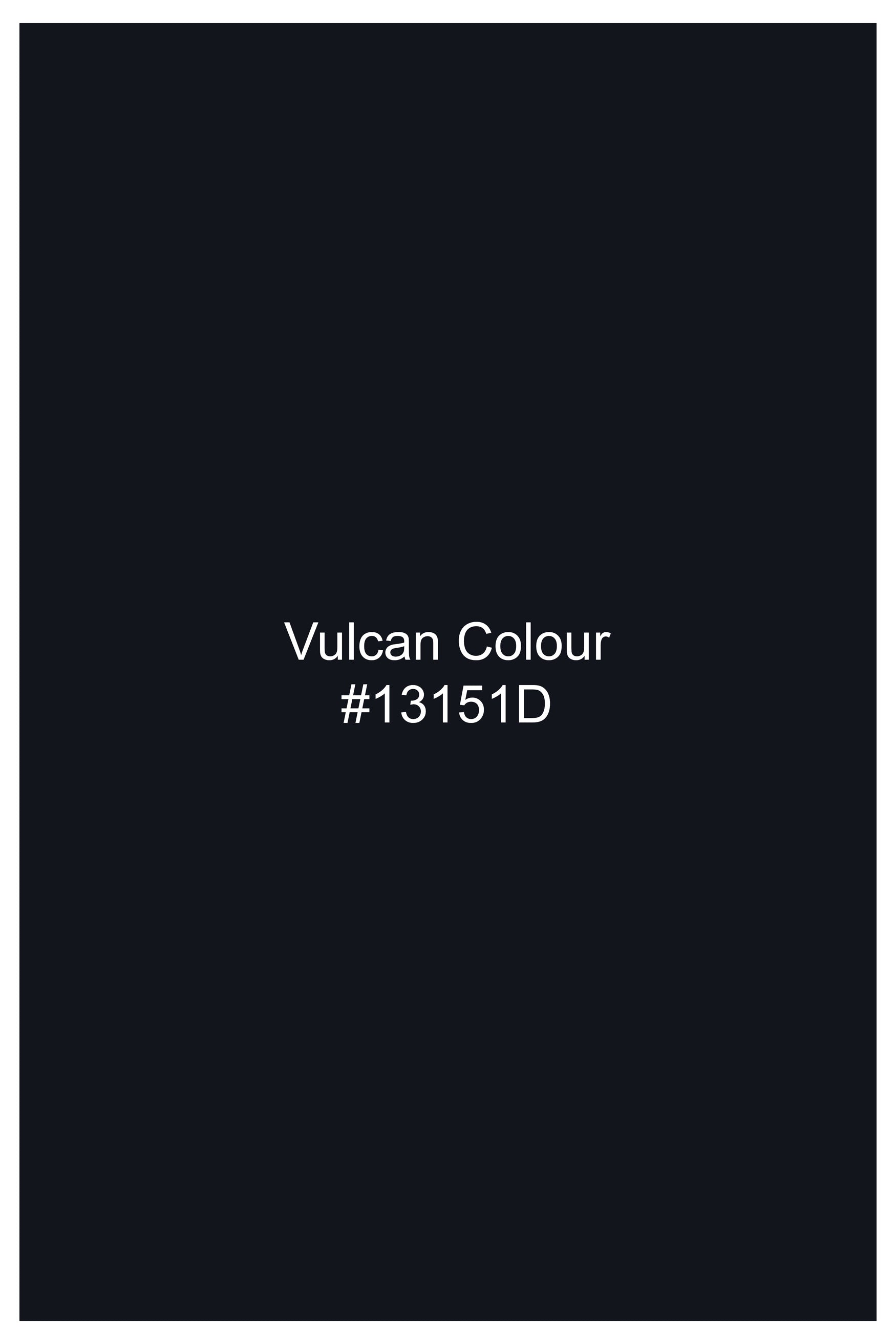 Vulcan Blue Slim Fit Mid-Rise Clean Look Stretchable Denim