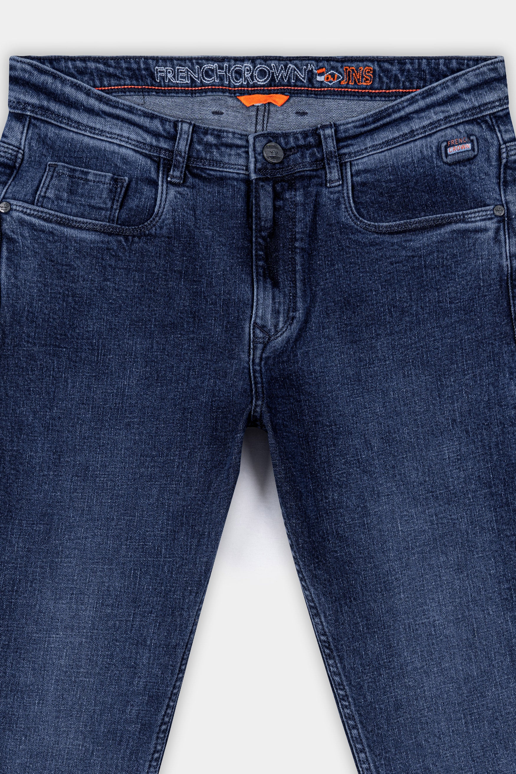 Tealish Blue Stone Wash Stretchable Denim