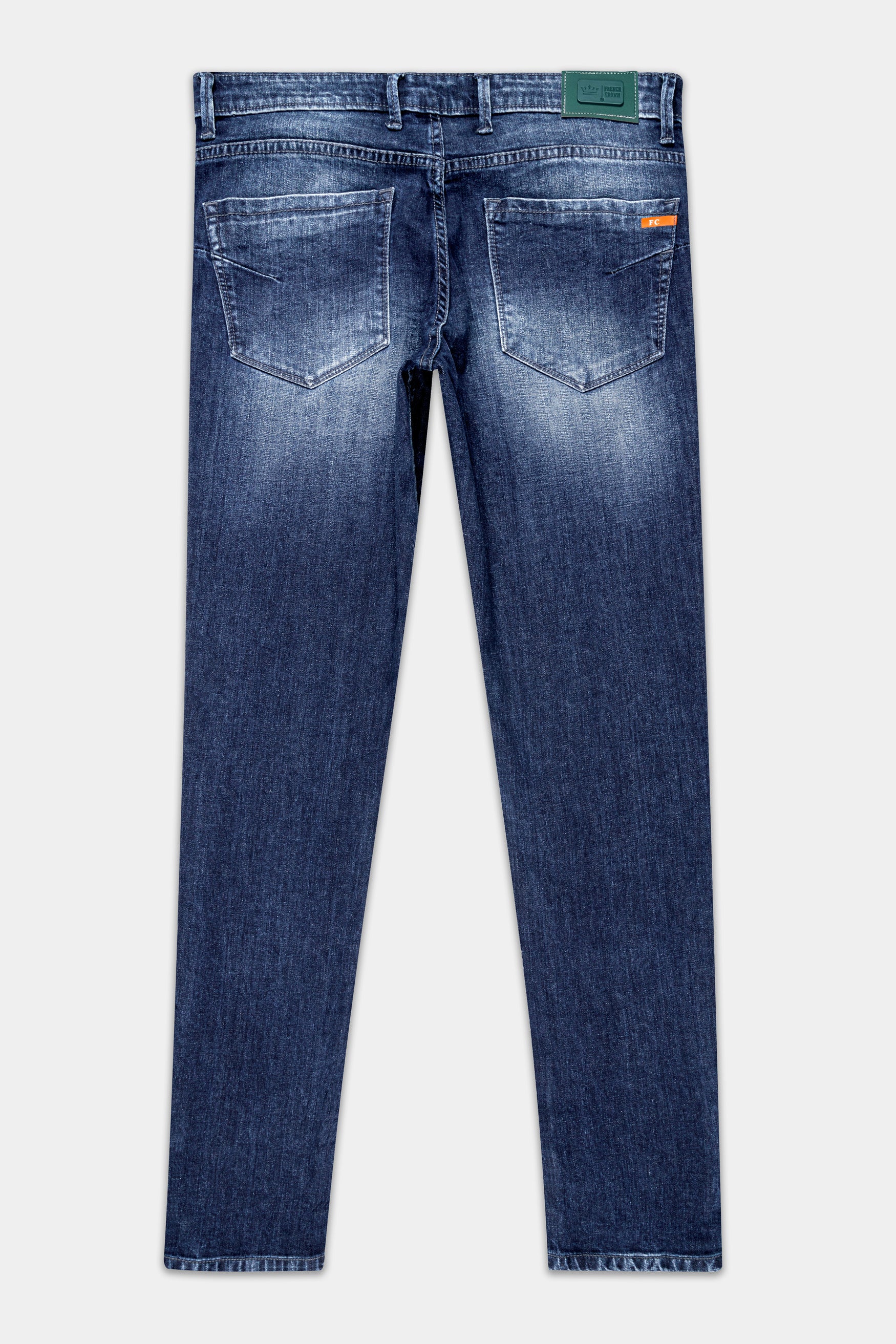 Blue Whiskering Wash Stretchable Denim