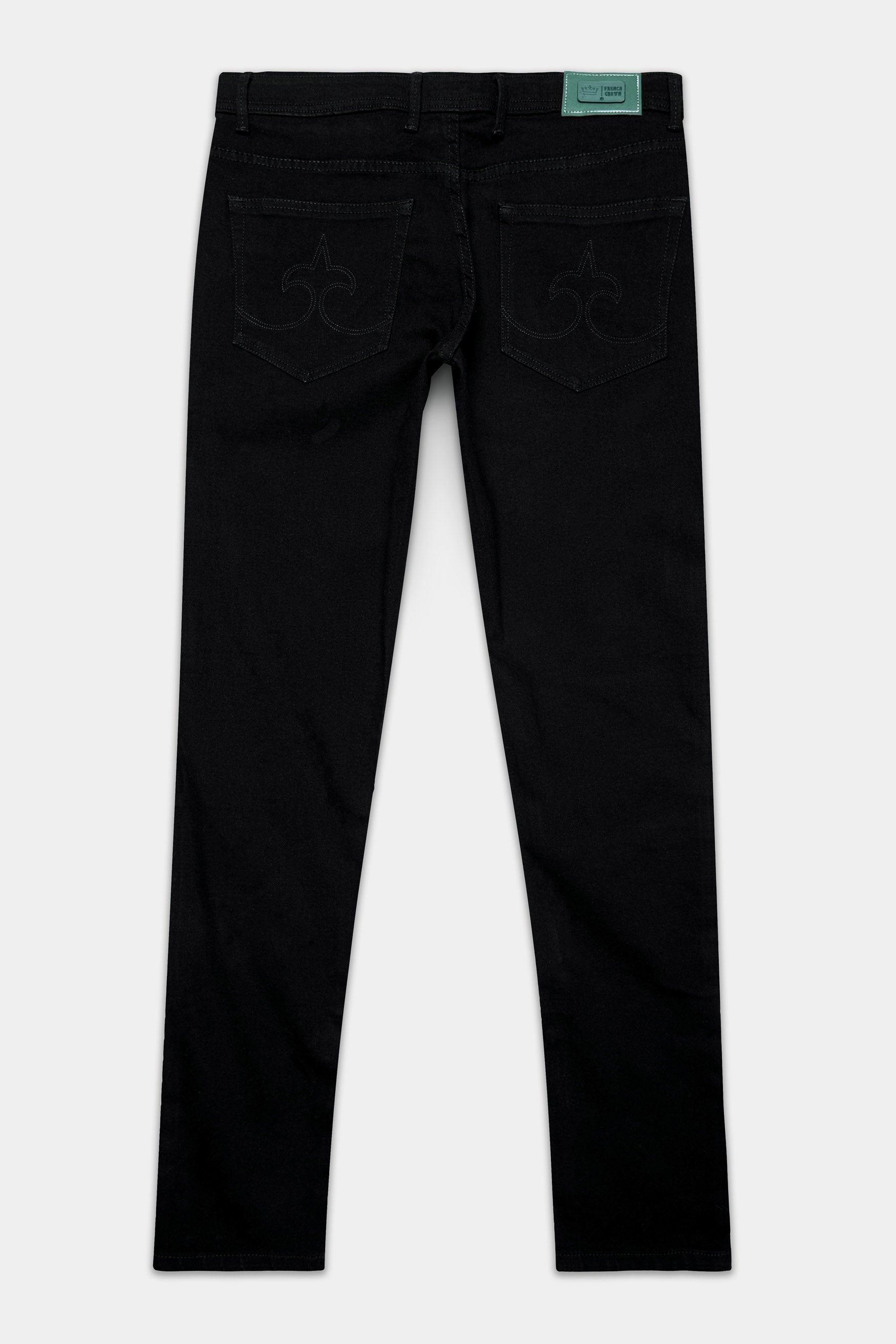 Jade Black Slim Fit Clean Look Stretchable Denim