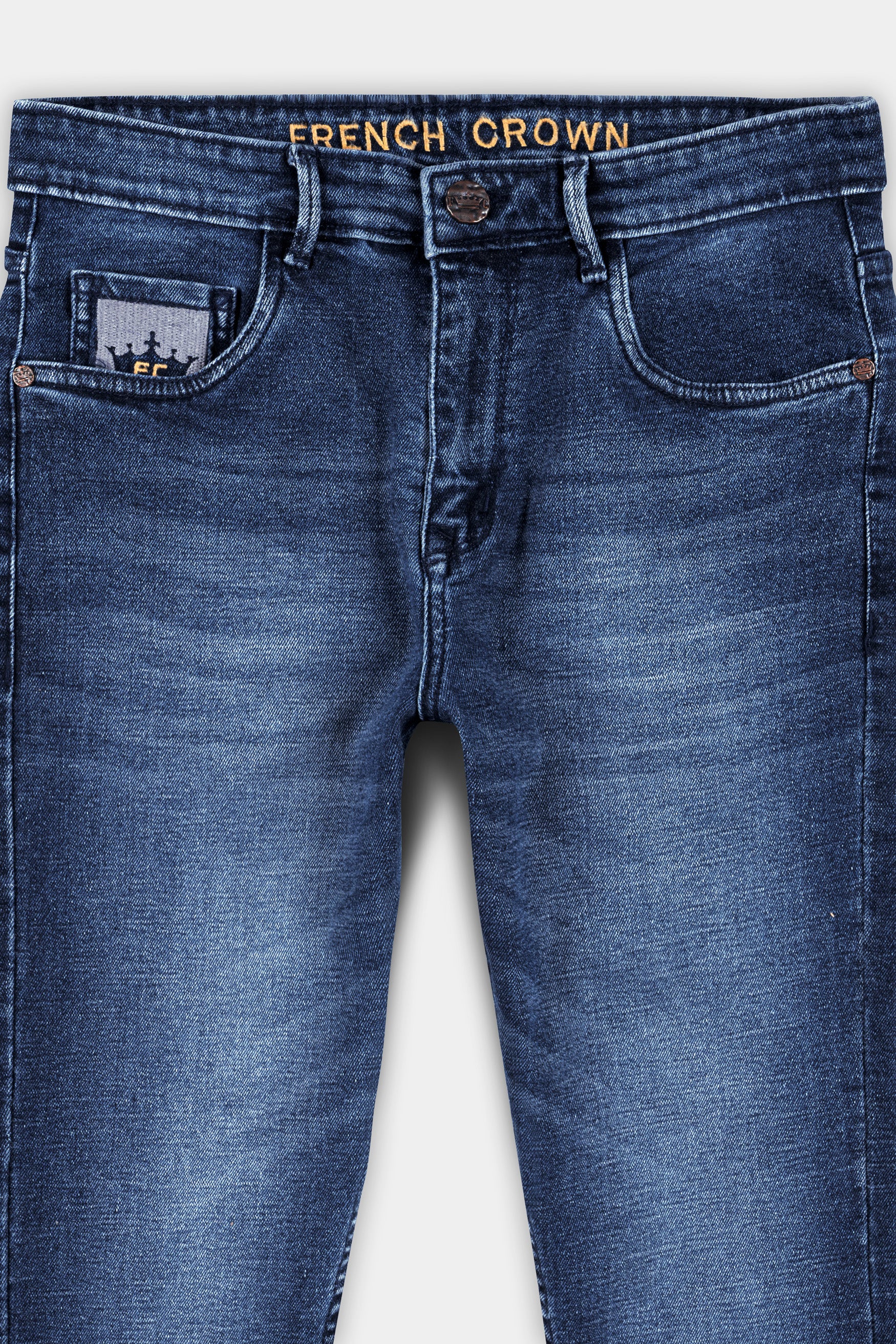 Nile Blue stone wash stretchable denim