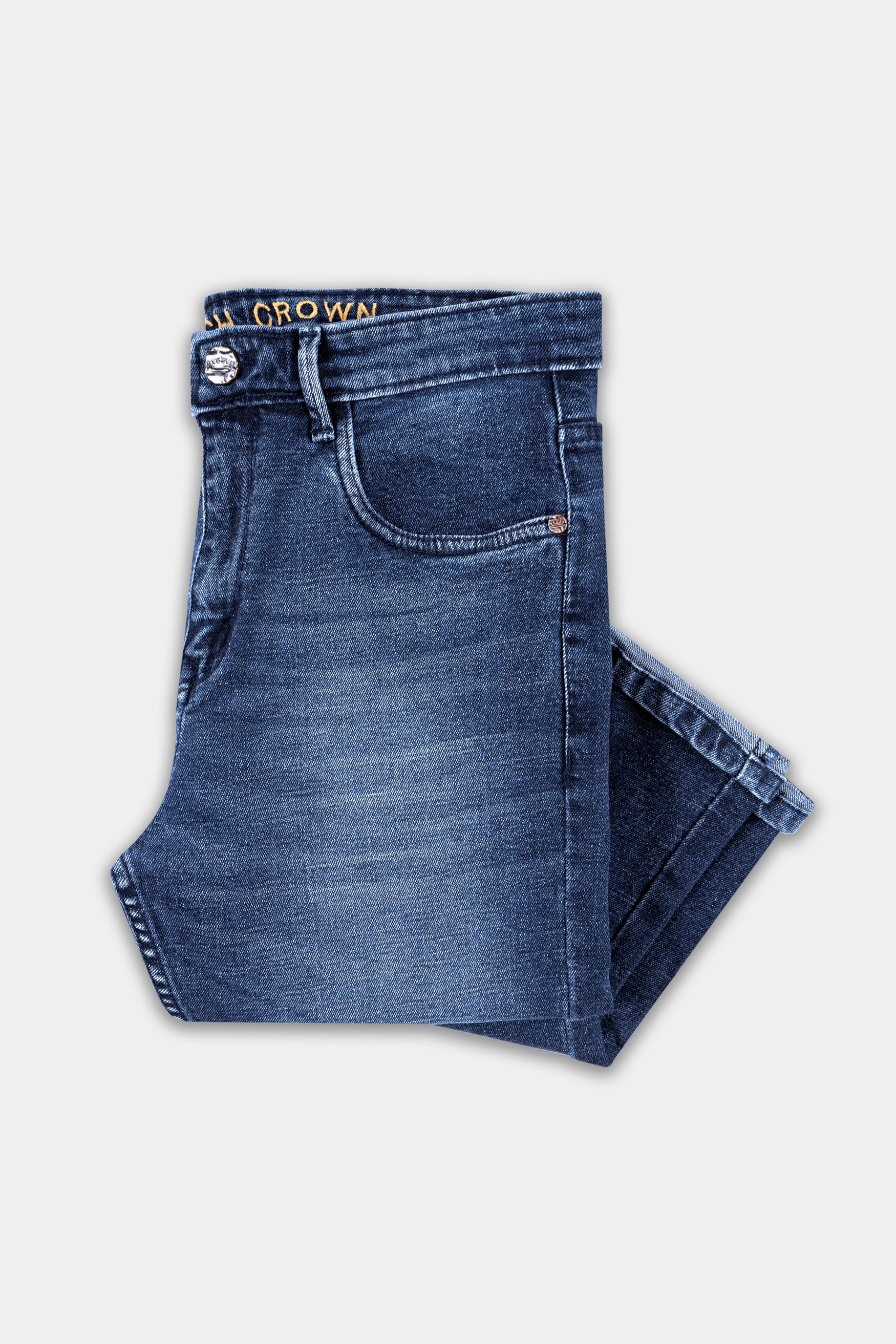 Nile Blue stone wash stretchable denim