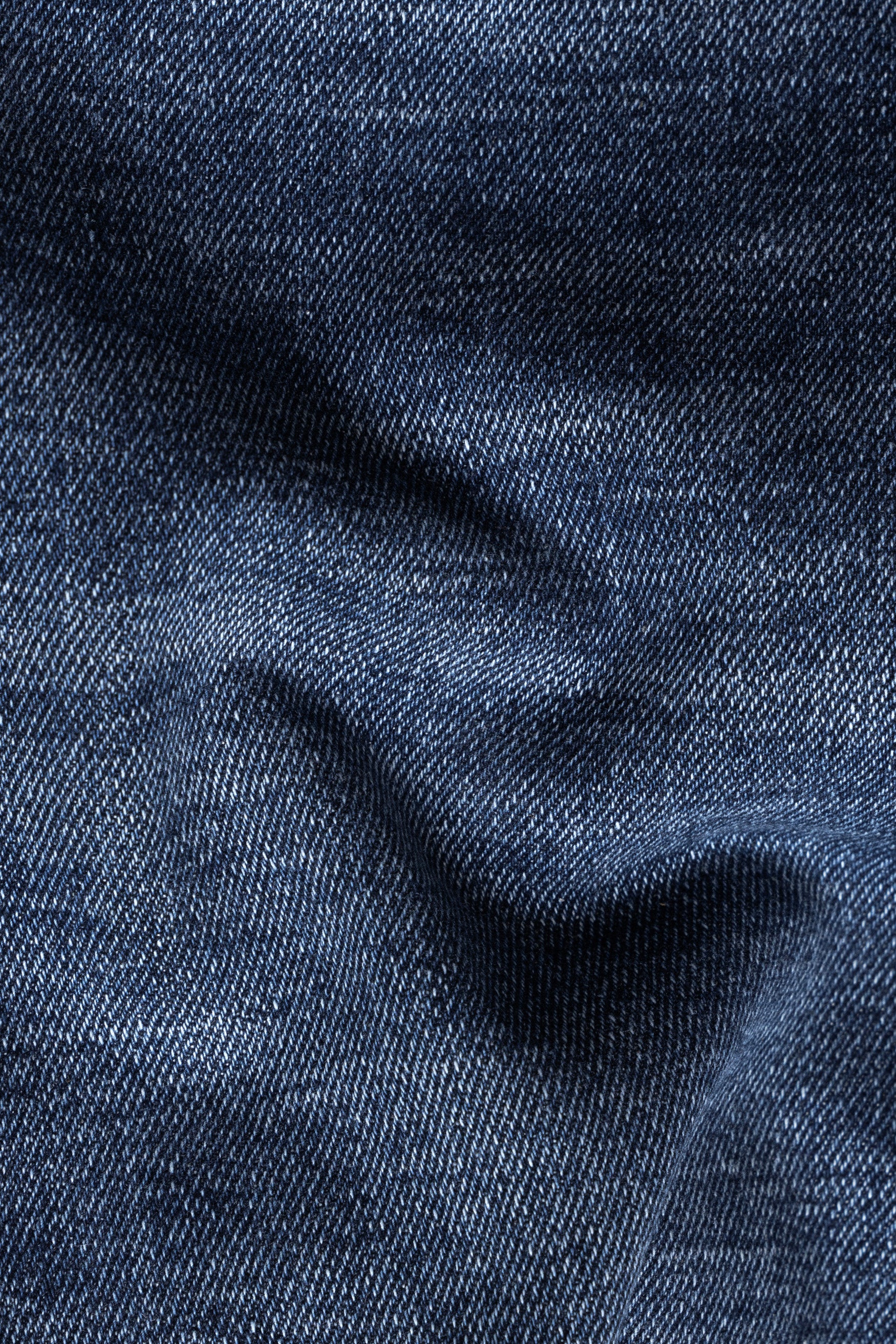 Blue Whiskering Wash Stretchable Denim