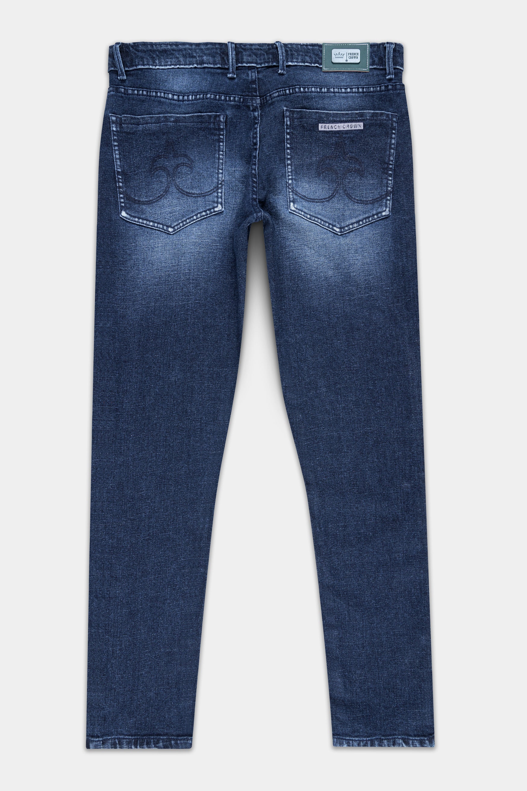 Blue Whiskering Wash Stretchable Denim