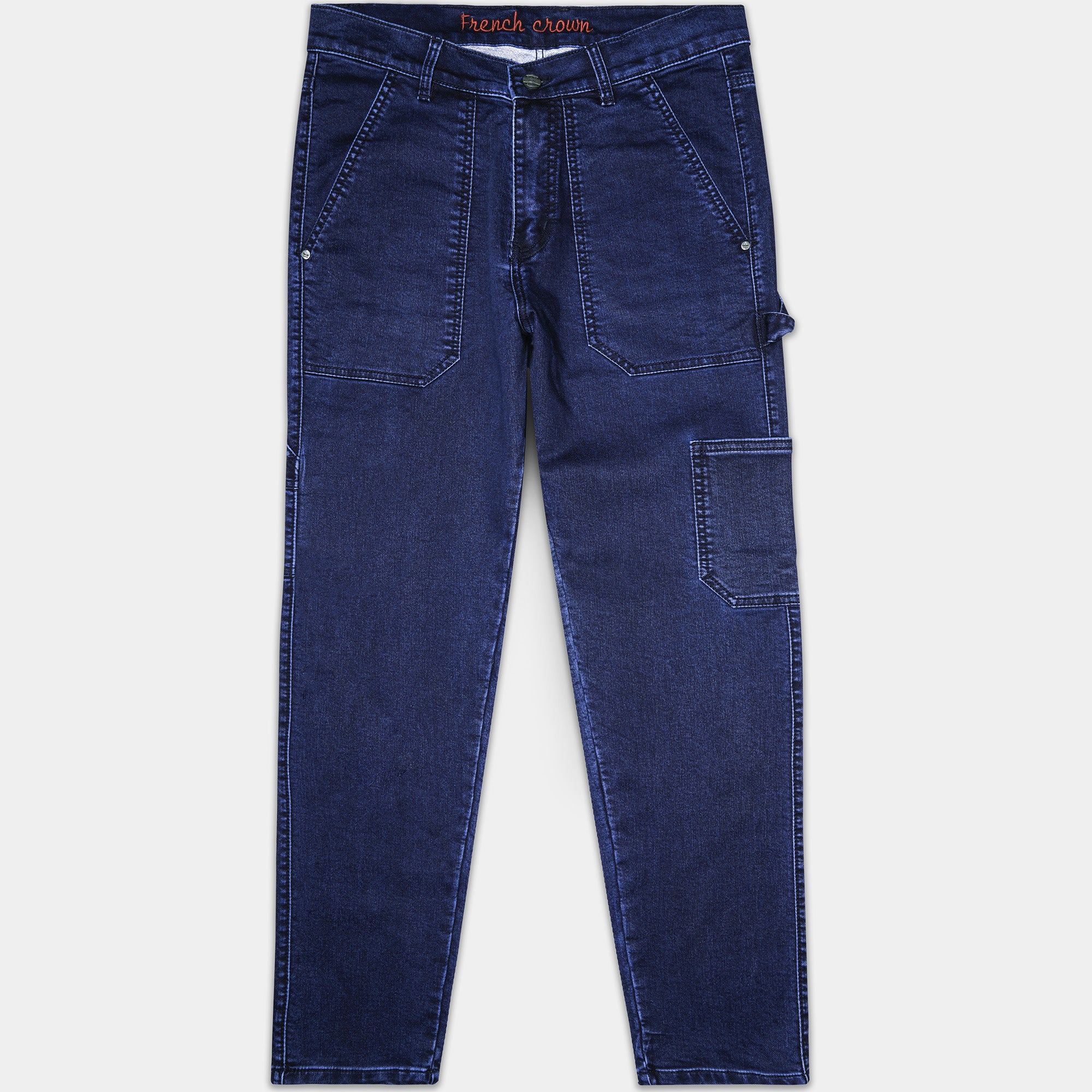 Feinicko POLYCHROME GUMMY DENIM PANTS M