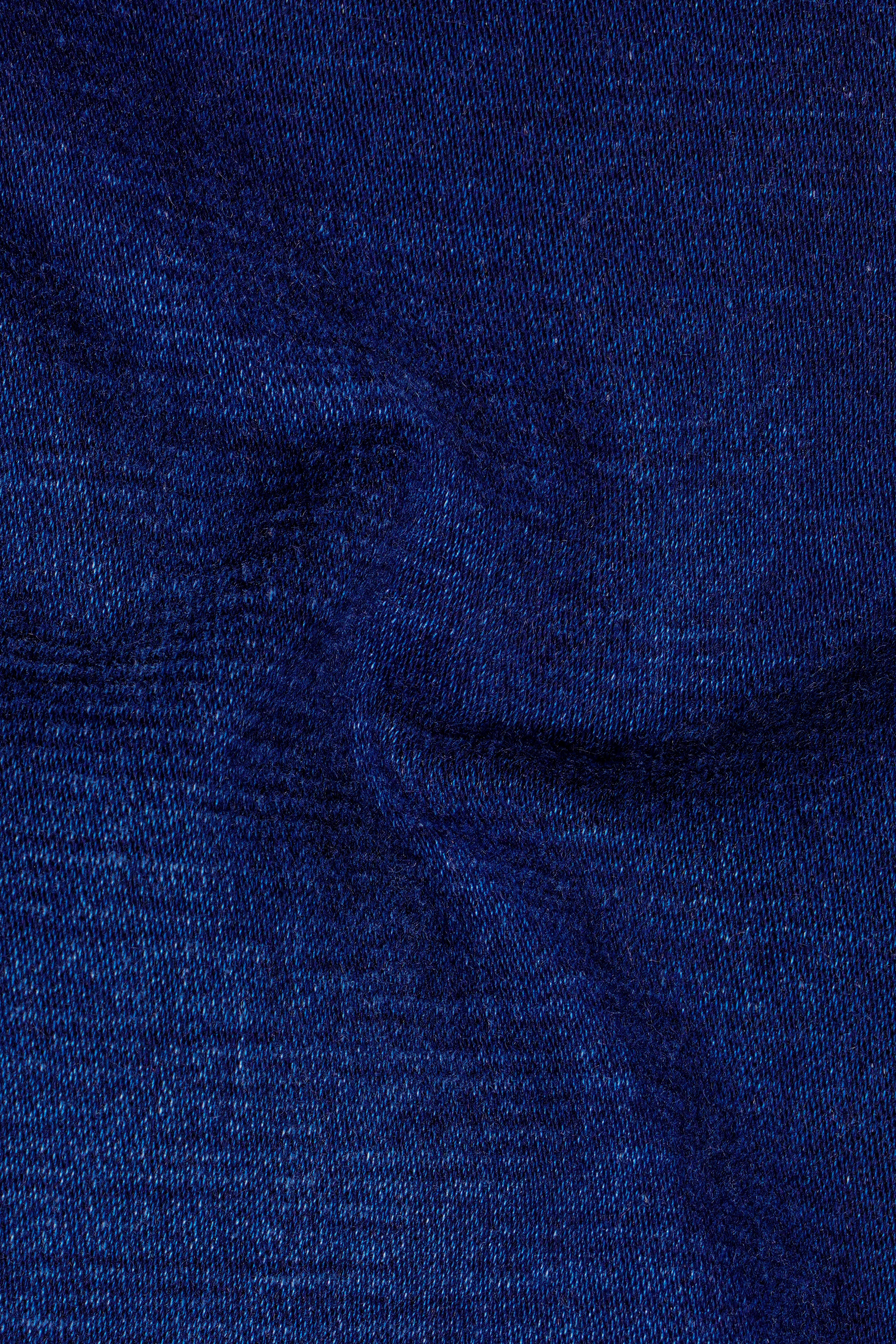 Velazure-Azure Blue Whiskering Washed Stretchable Denim