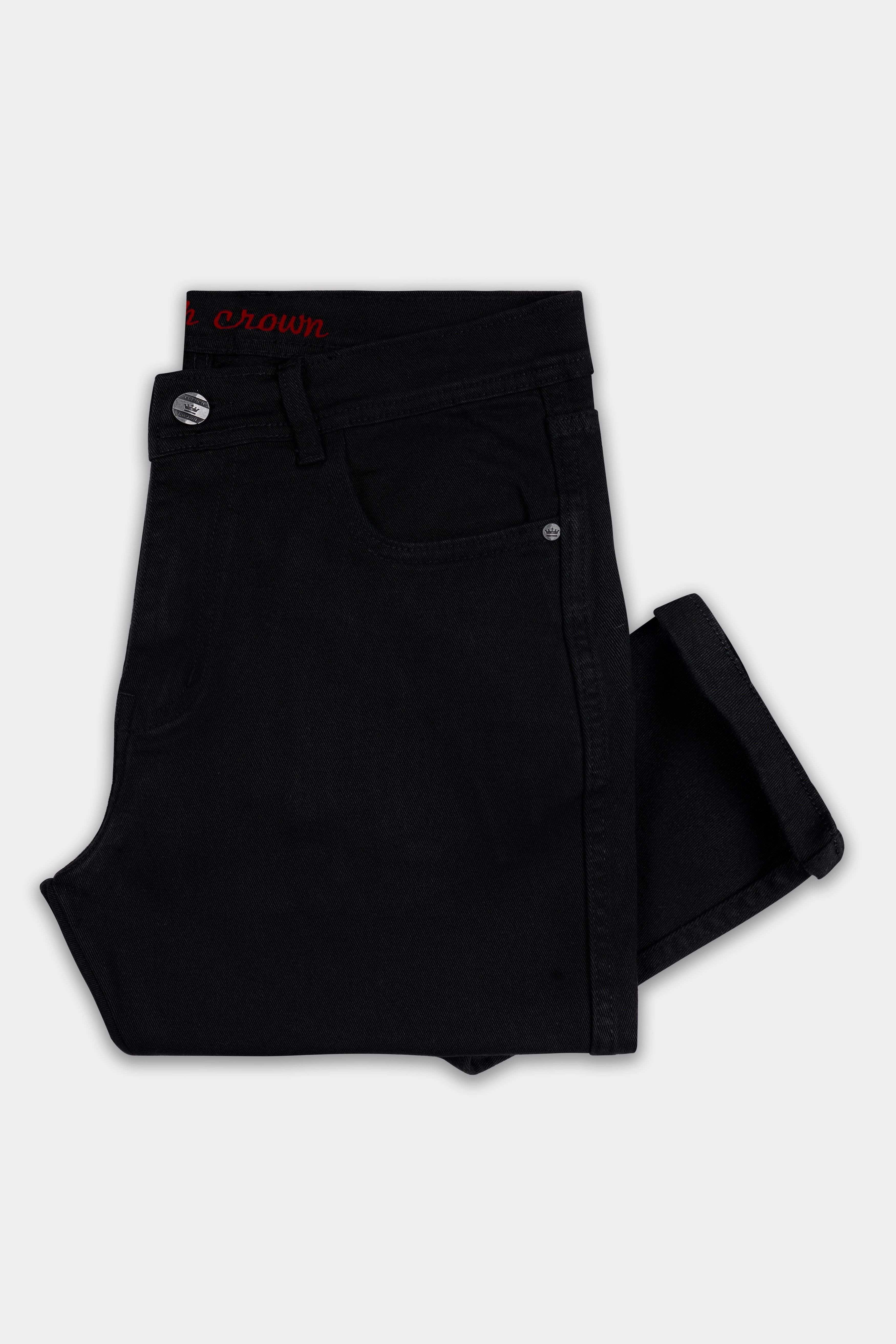 Noctis-Sable Black Clean Look Stretchable Denim