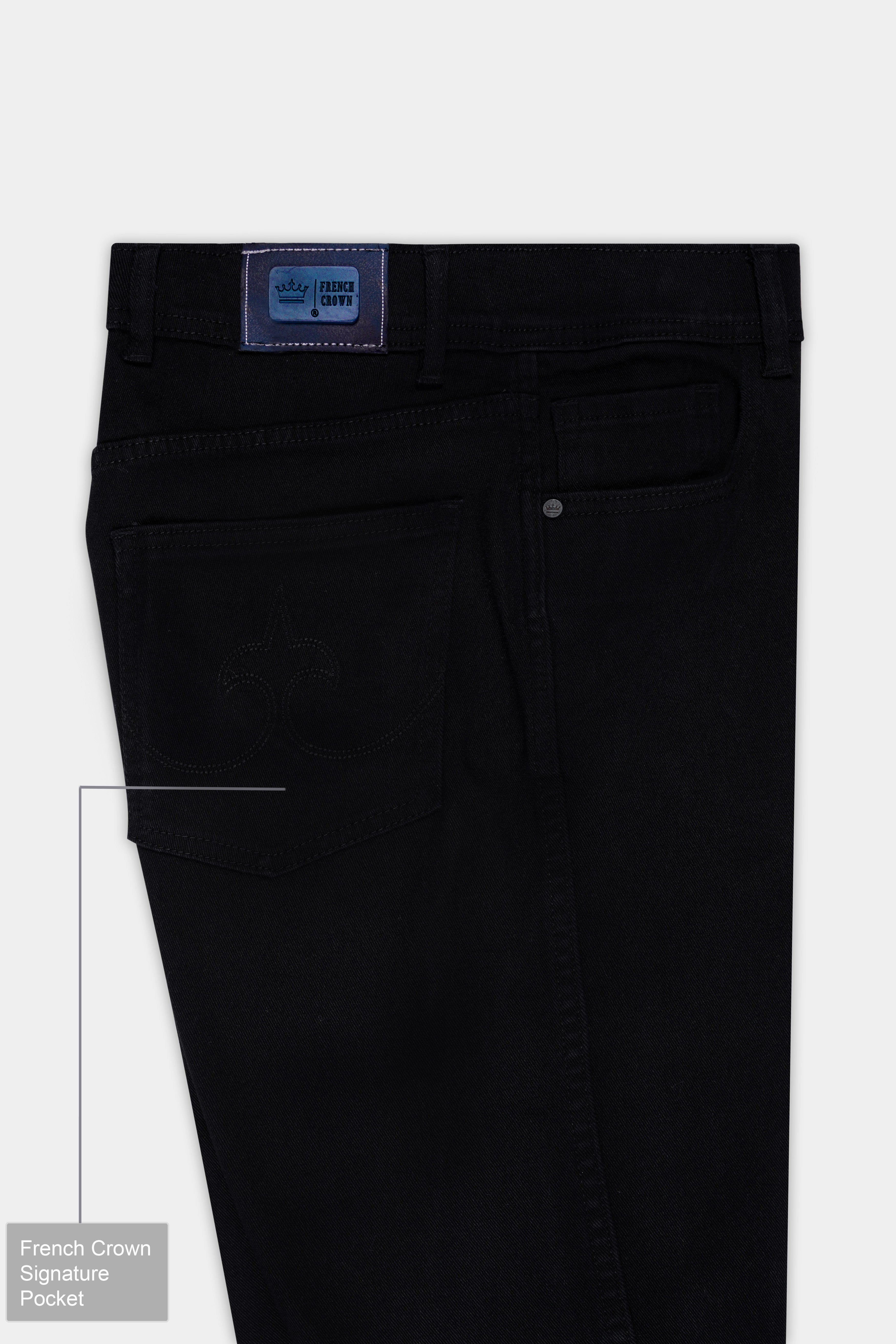 Noctis-Sable Black Clean Look Stretchable Denim