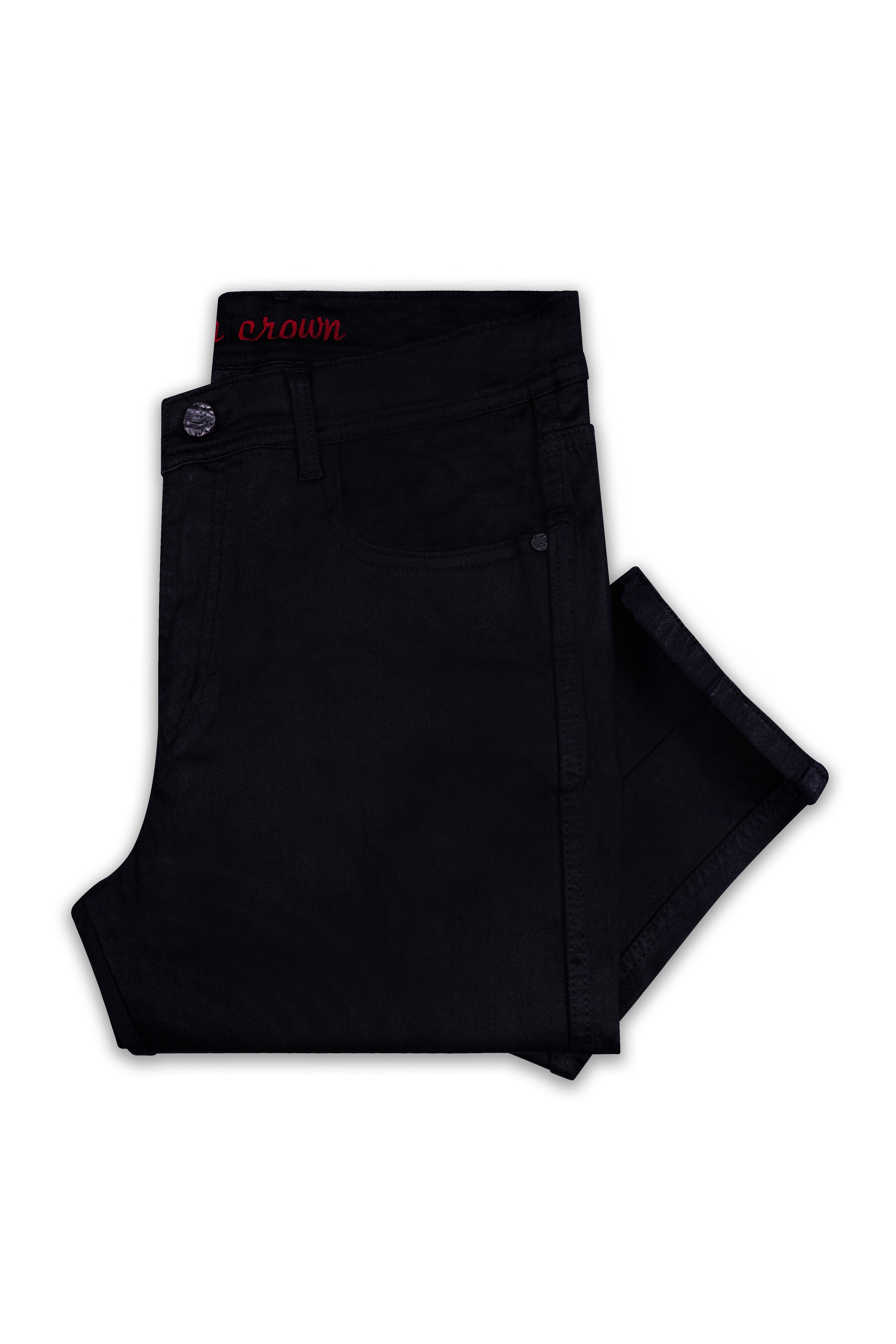 Volcra-Cinder Black Clean Look Stretchable Denim